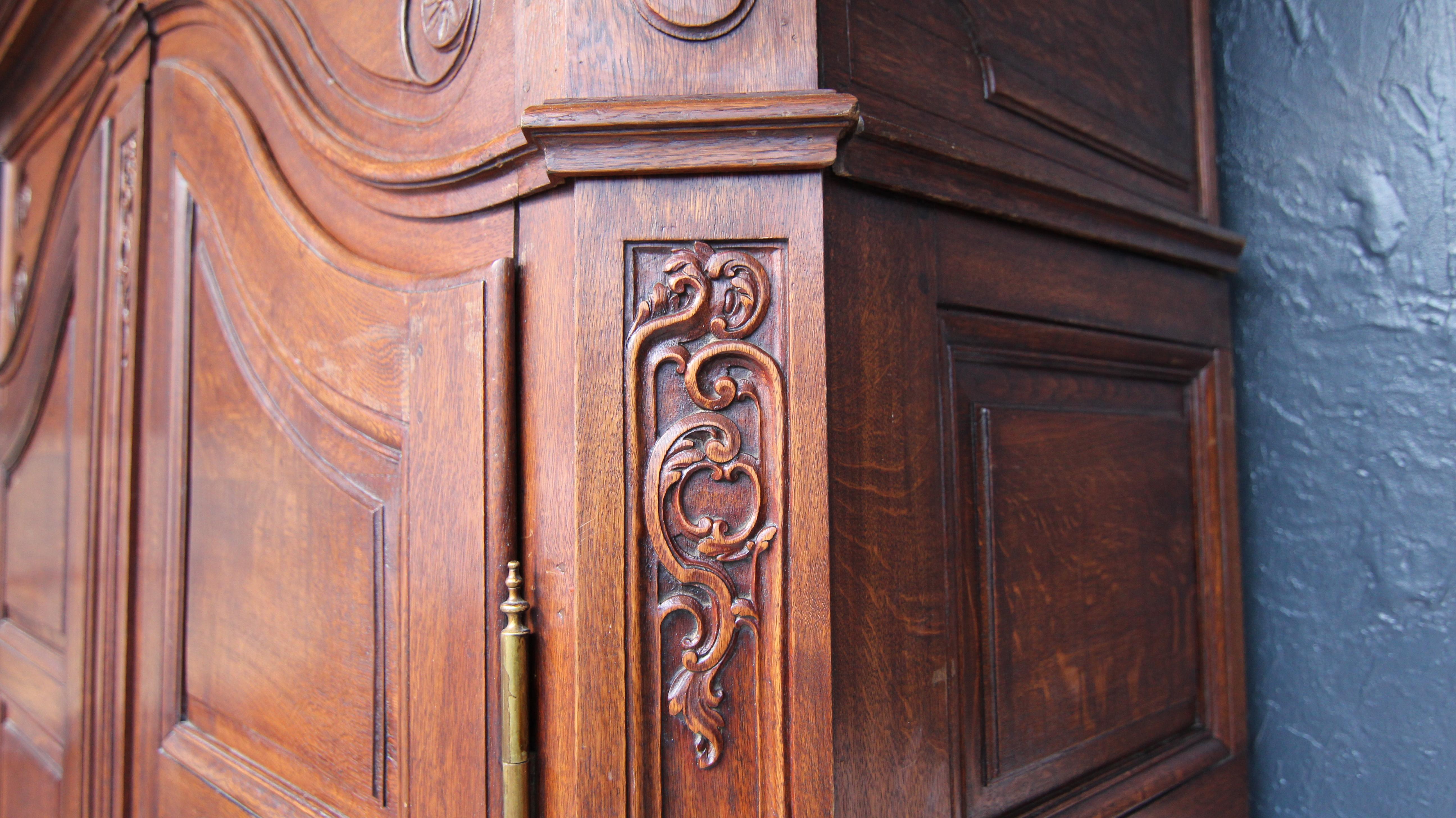 Late 19th Century Belgian Oak Wardrobe or Cabinet 6