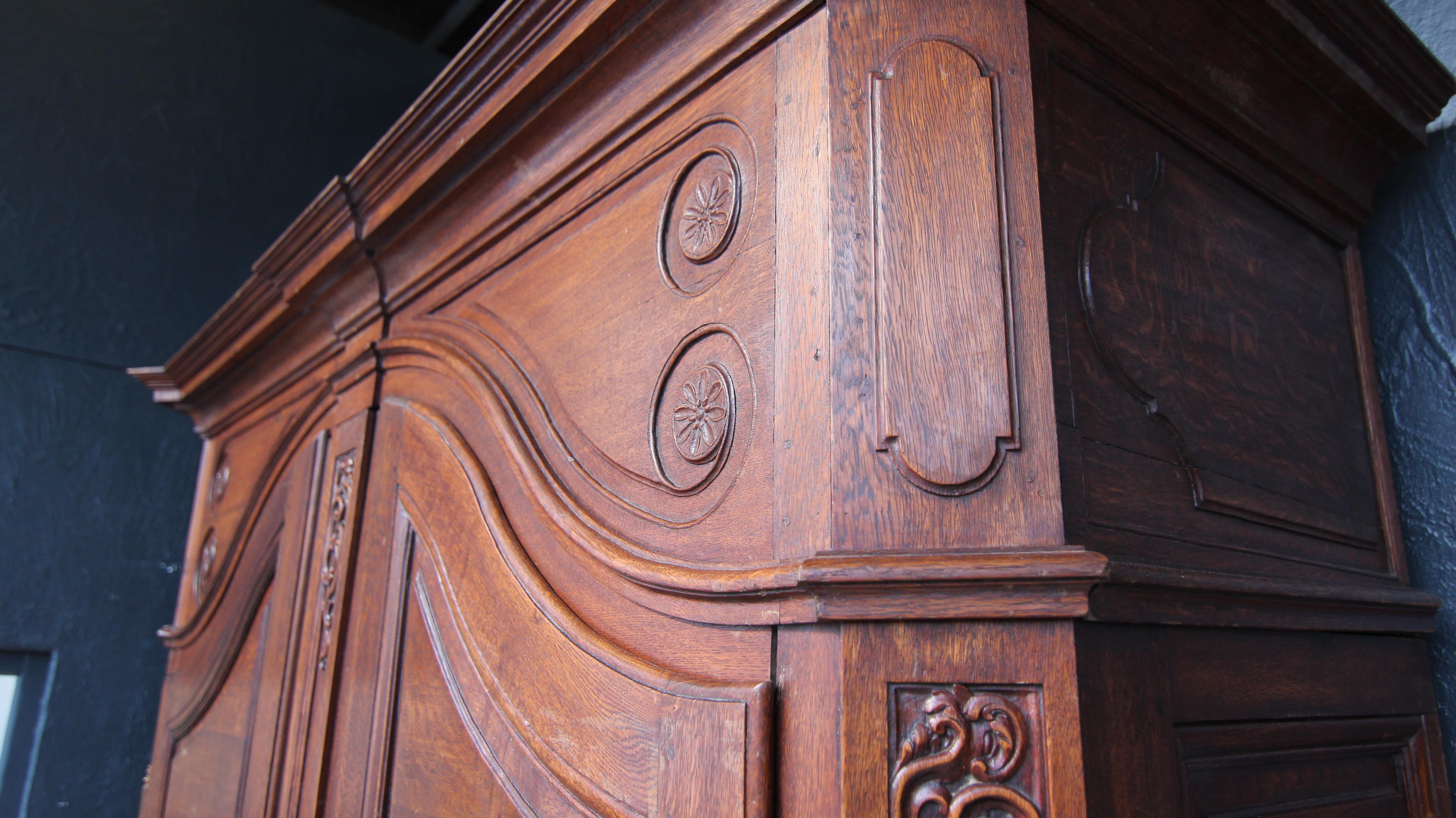 Late 19th Century Belgian Oak Wardrobe or Cabinet 7