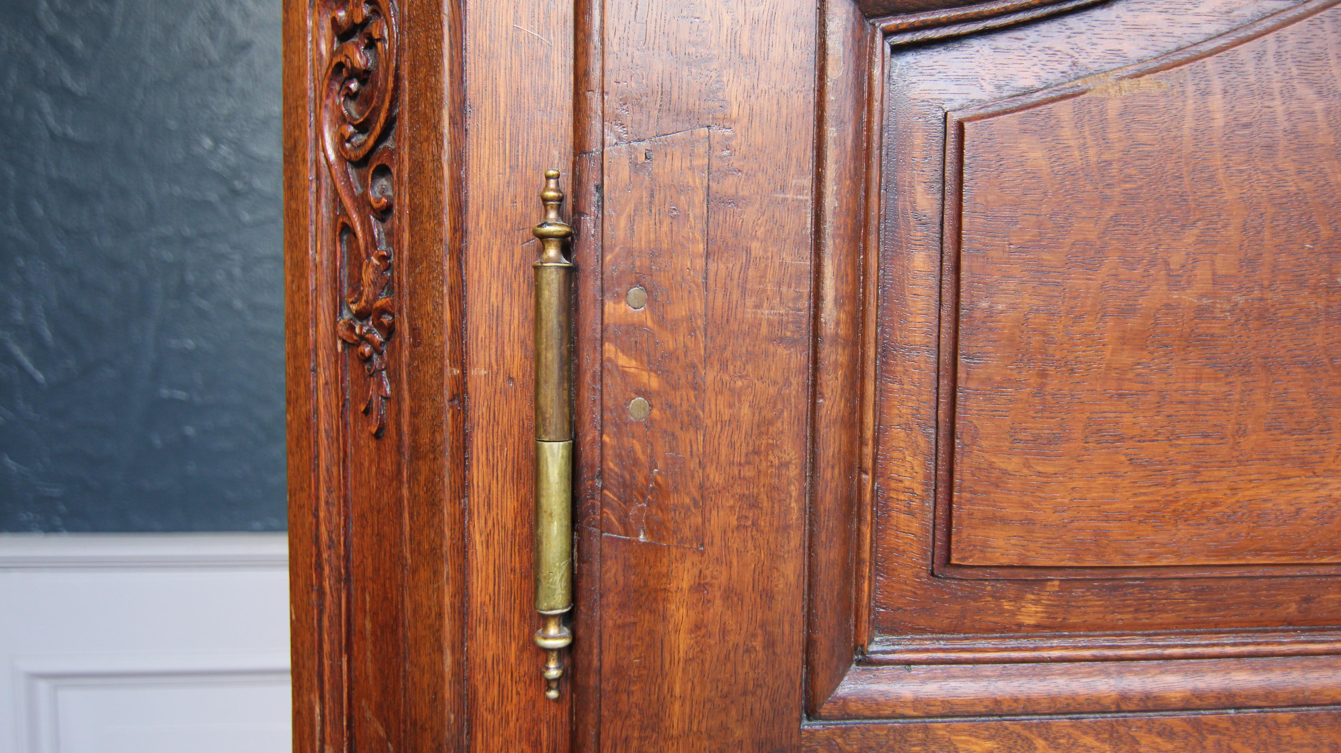 Late 19th Century Belgian Oak Wardrobe or Cabinet 10