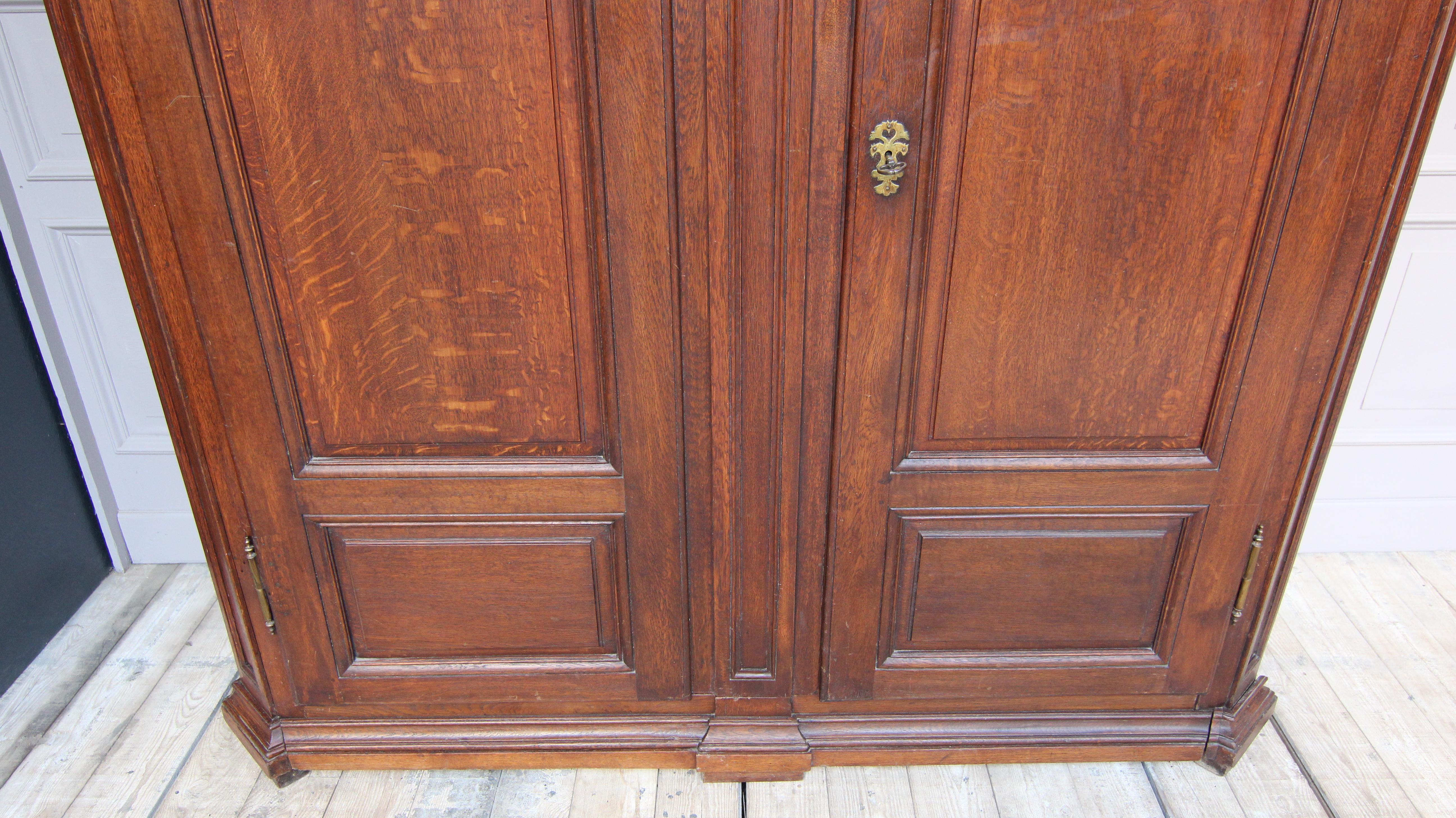 Late 19th Century Belgian Oak Wardrobe or Cabinet 15