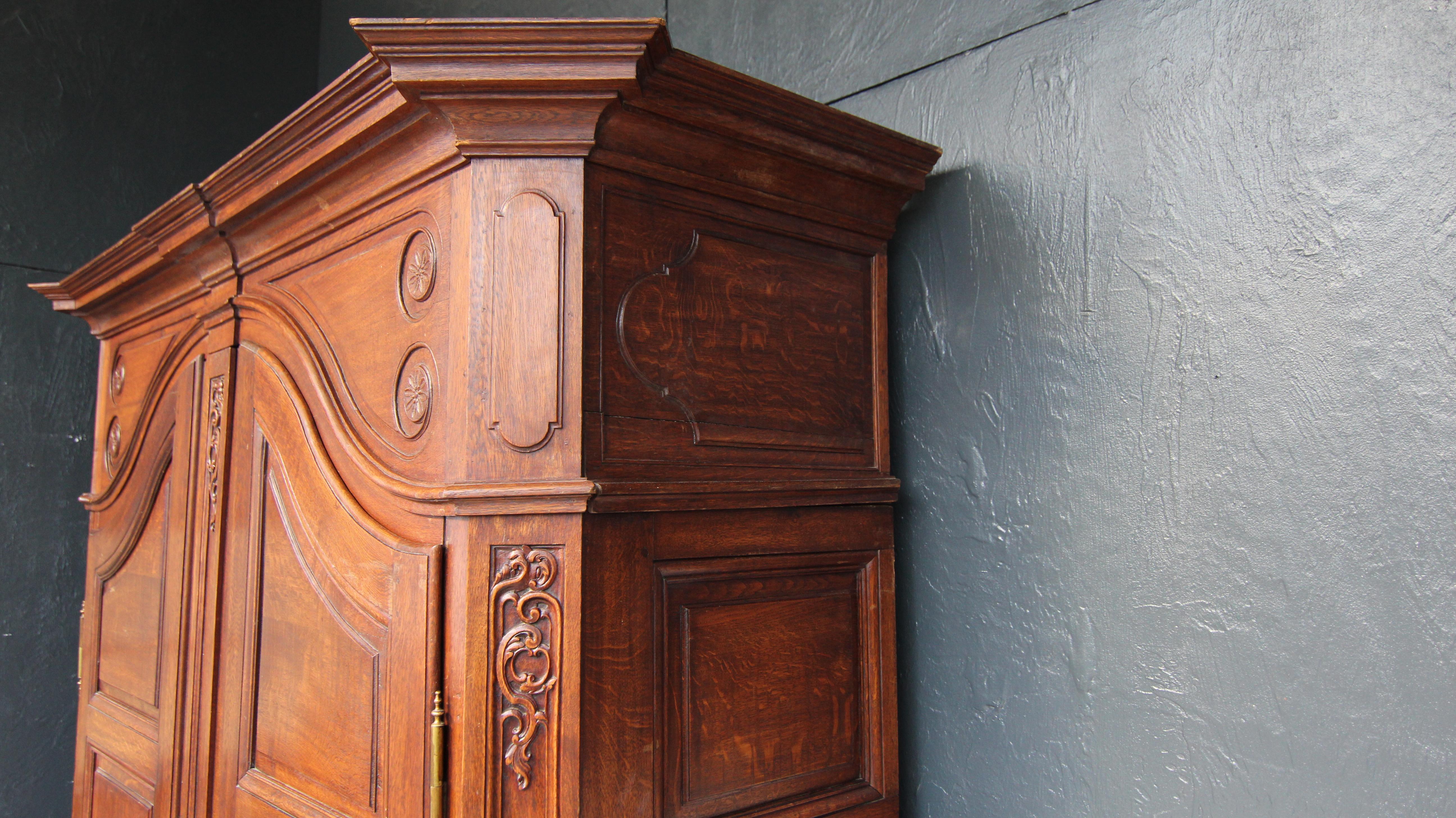 Late 19th Century Belgian Oak Wardrobe or Cabinet 4