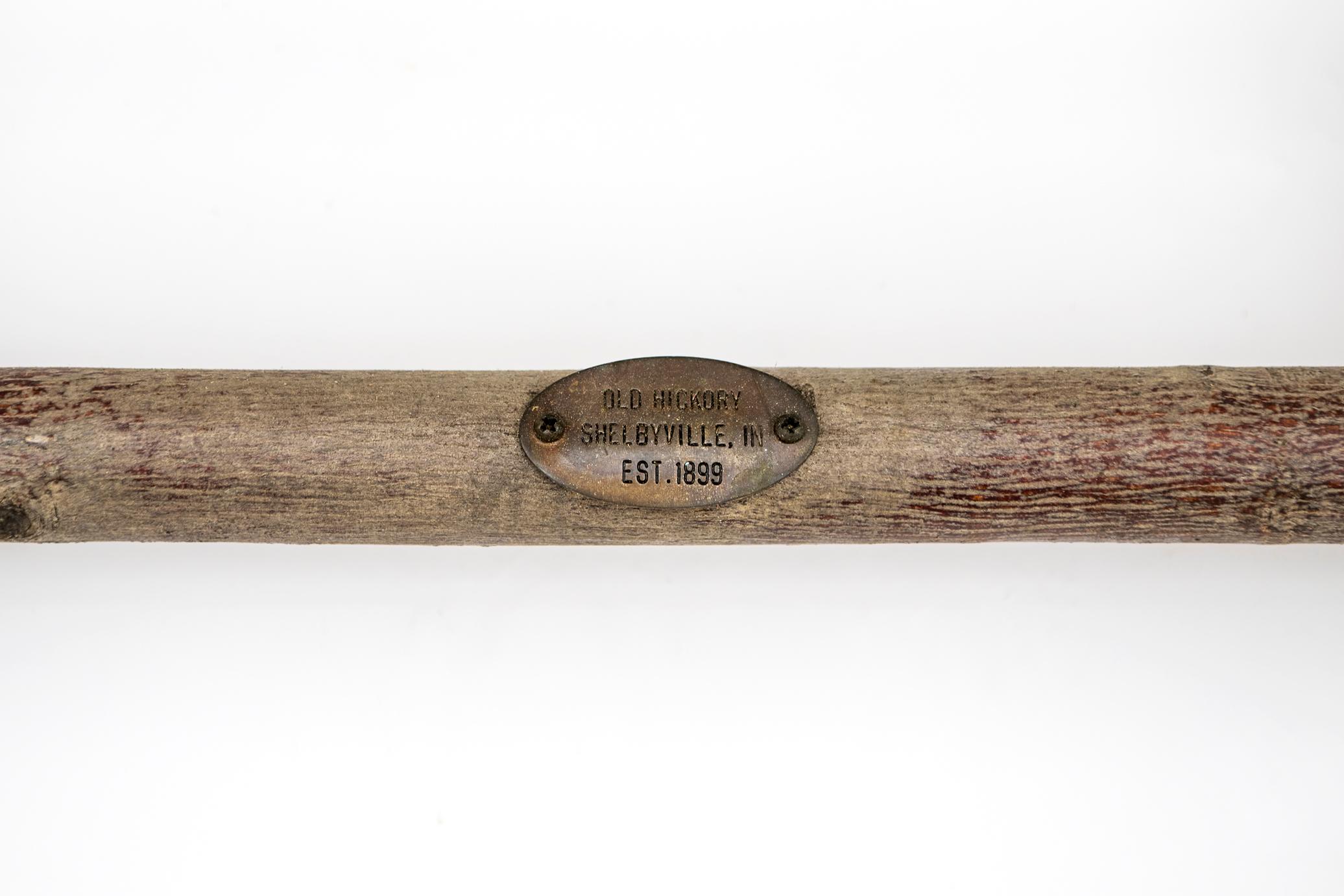 Late 19th Century Belgian Stick Farm Chair Newly Strung with Seagrass Signed For Sale 11