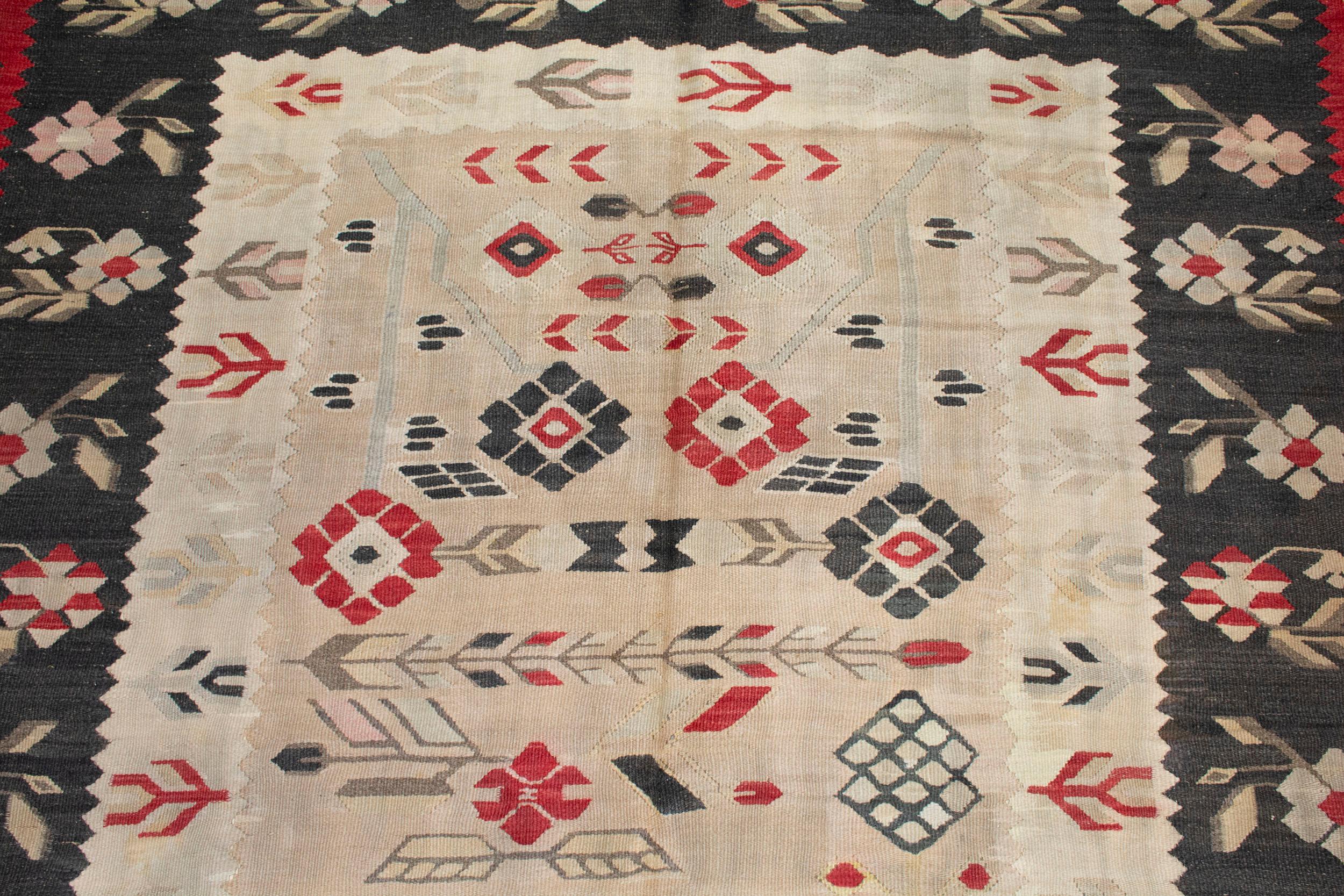 Wool Late 19th Century Bessarabian Kilim For Sale