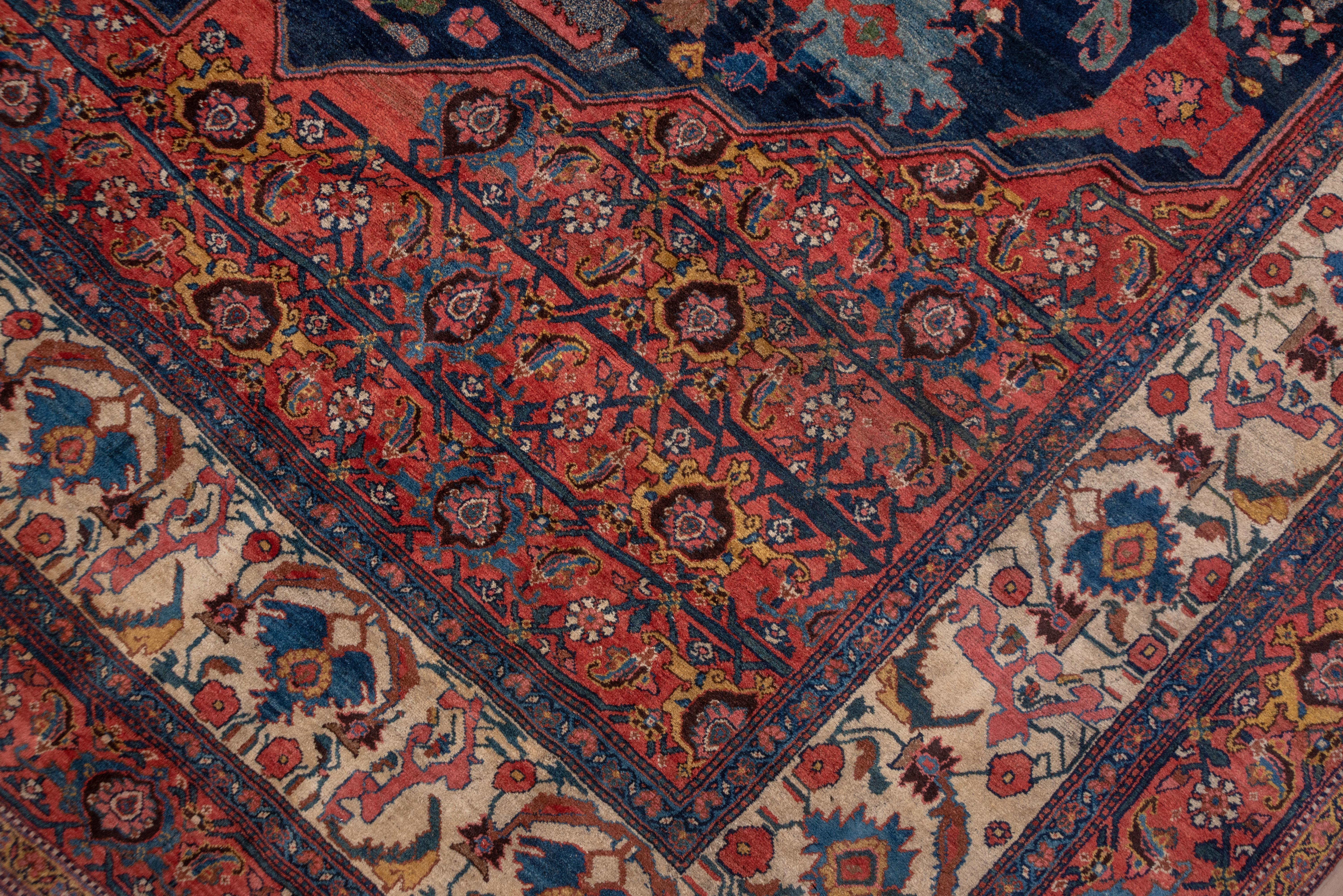 Hand-Knotted Late 19th Century Bidjar Mansion Carpet