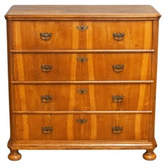 Cómoda Biedermeier de roble de finales del siglo XIX