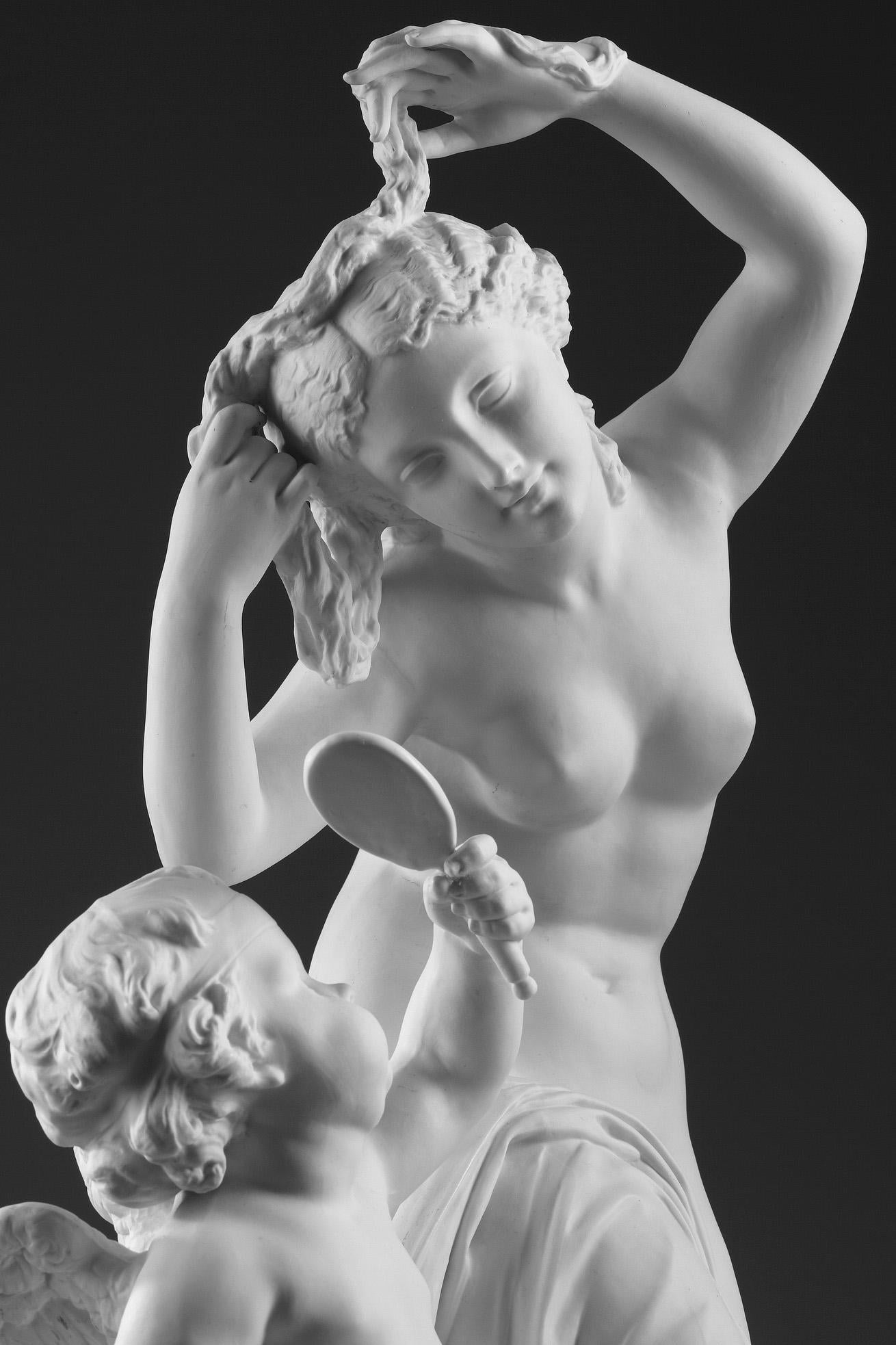 Late 19th Century Bisque Group Cupid and Psyche 8