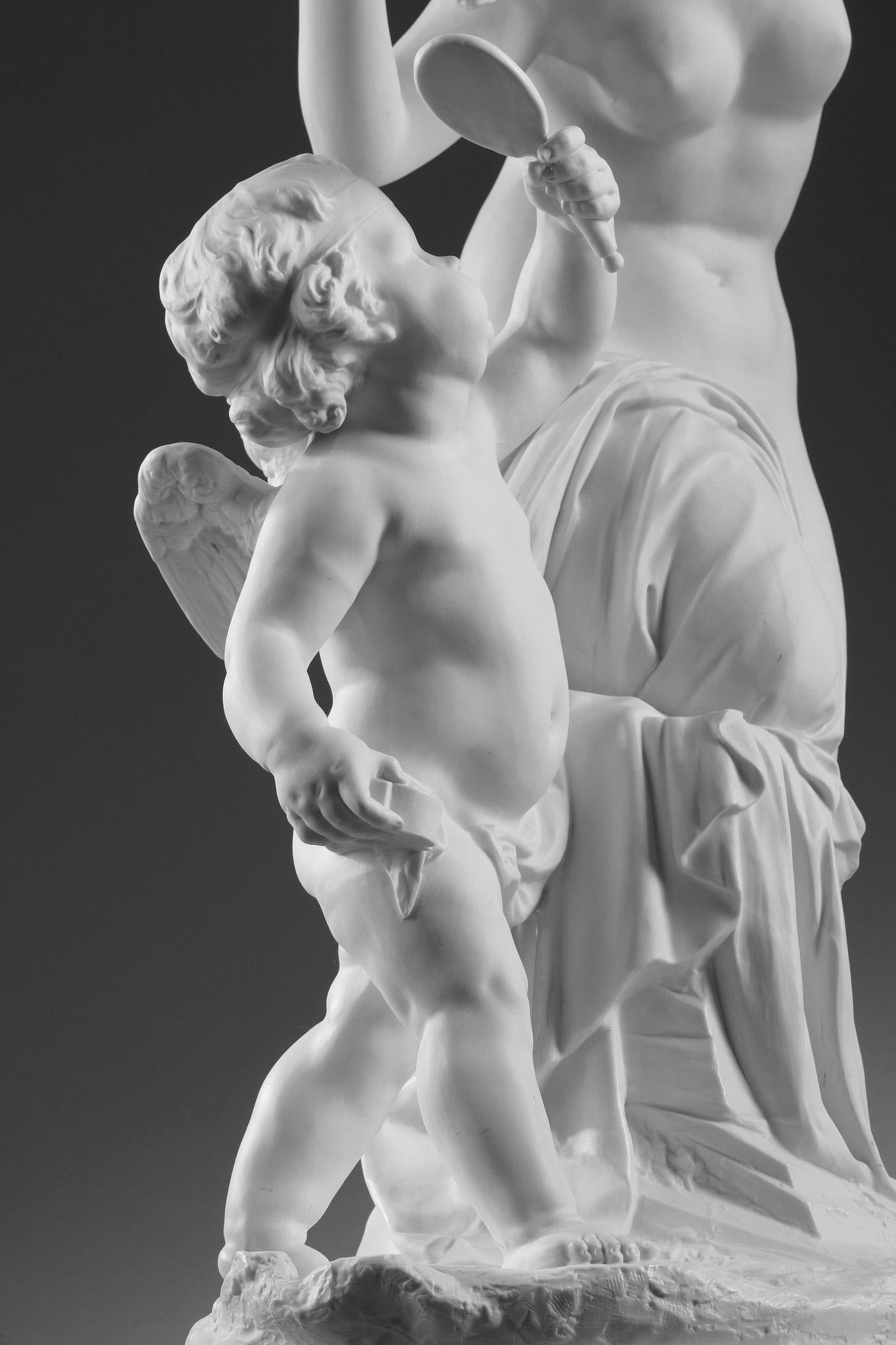Late 19th Century Bisque Group Cupid and Psyche 9