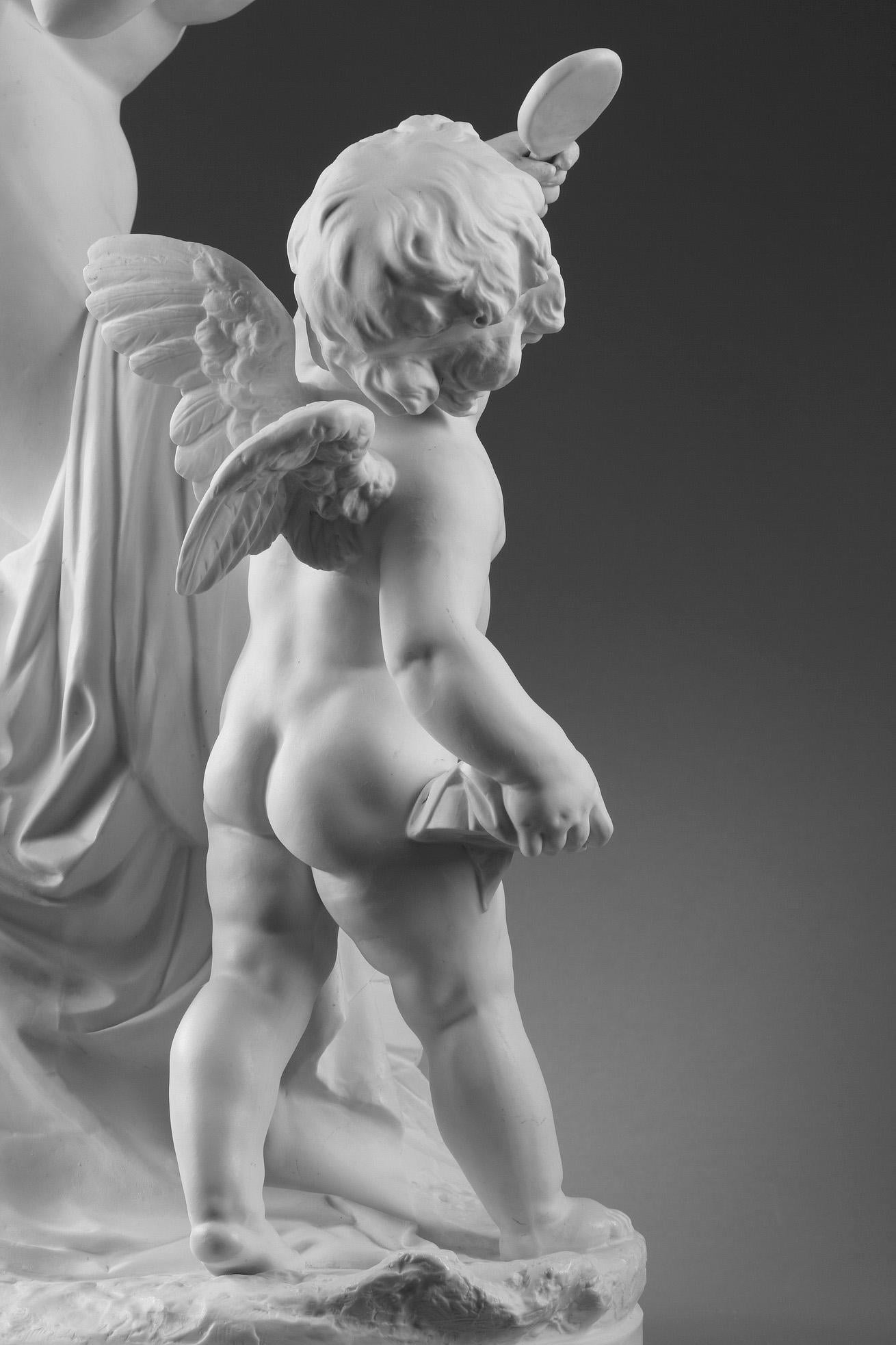 Late 19th Century Bisque Group Cupid and Psyche 11