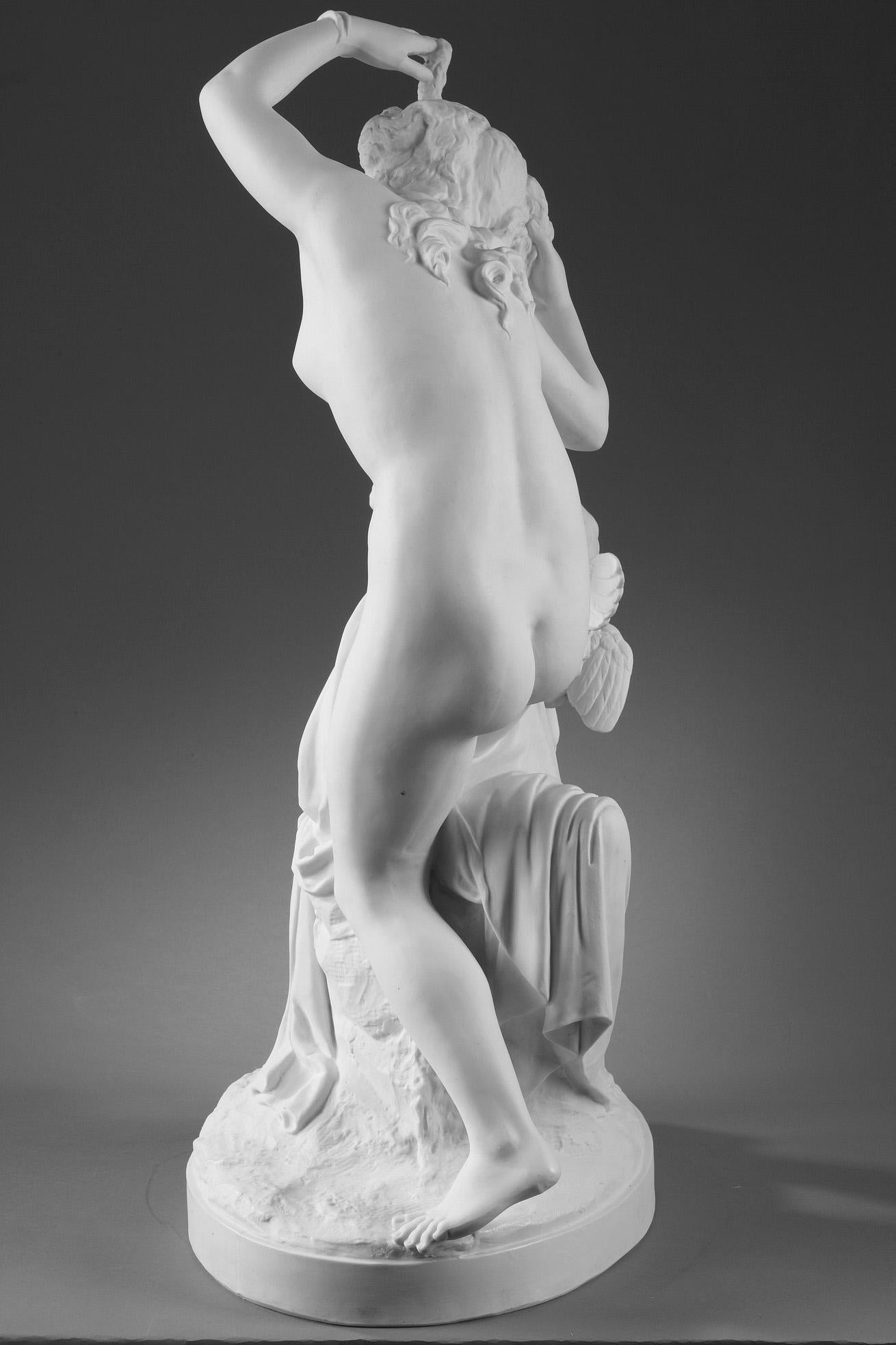 French Late 19th Century Bisque Group Cupid and Psyche