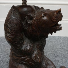 Late 19th Century Black Forest Bear Piano Stool