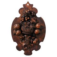Late 19th Century Black Forest Carved Wall Plaque