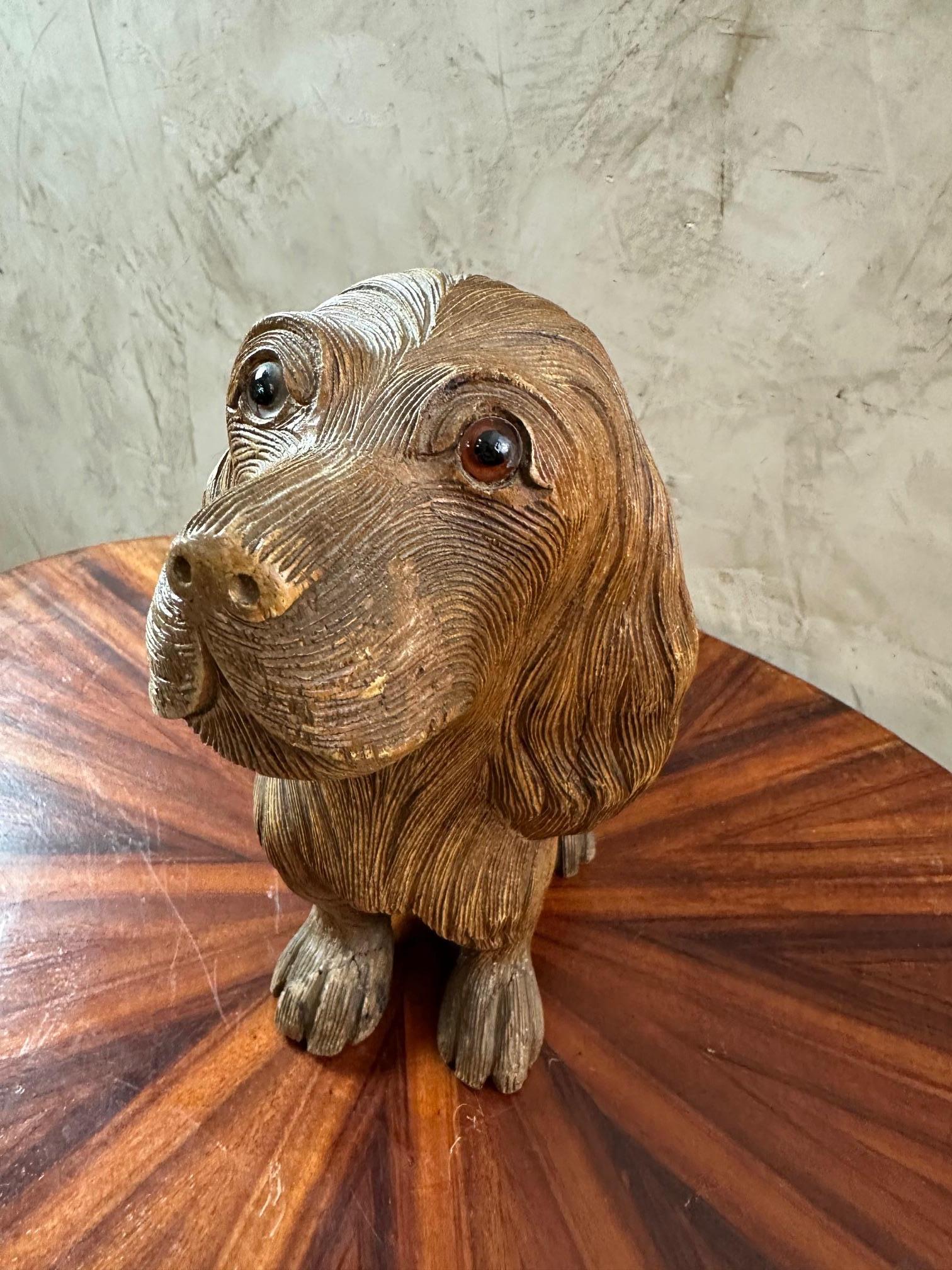Late 19th century Black Forest Dog Sculpture, 1890s For Sale 5