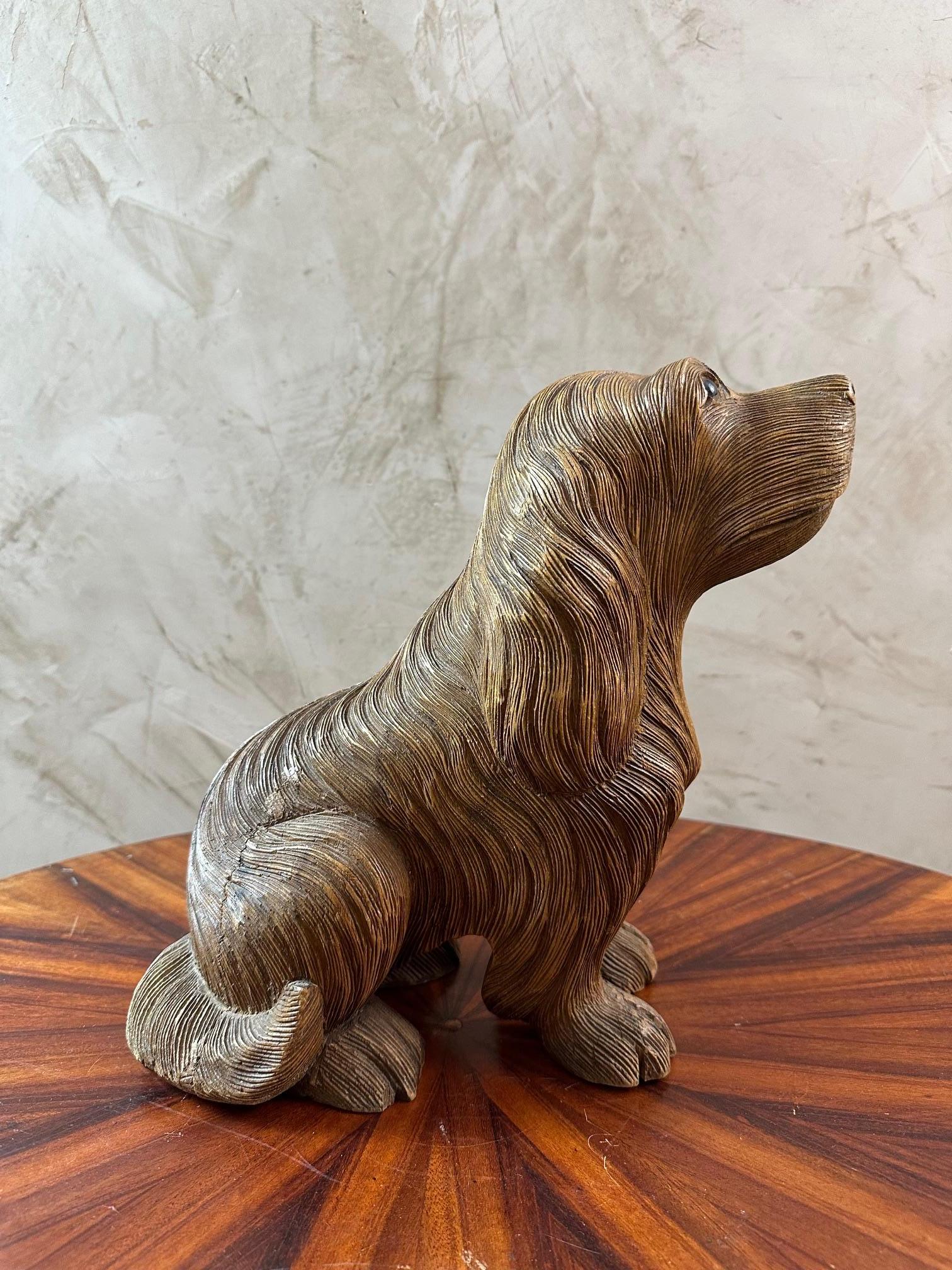 Late 19th century Black Forest Dog Sculpture, 1890s For Sale 2