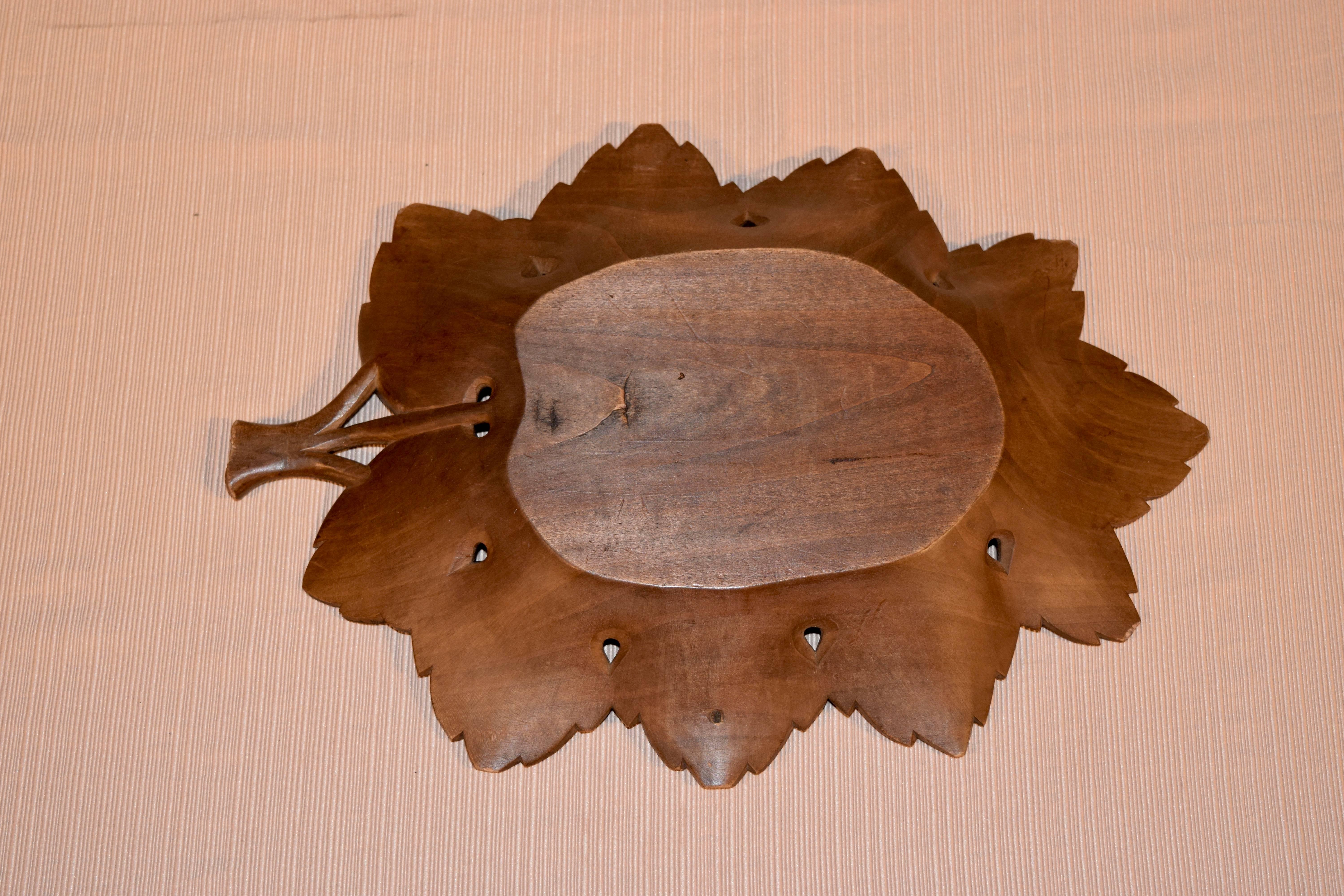 Hand-Carved Late 19th Century Black Forest Tray