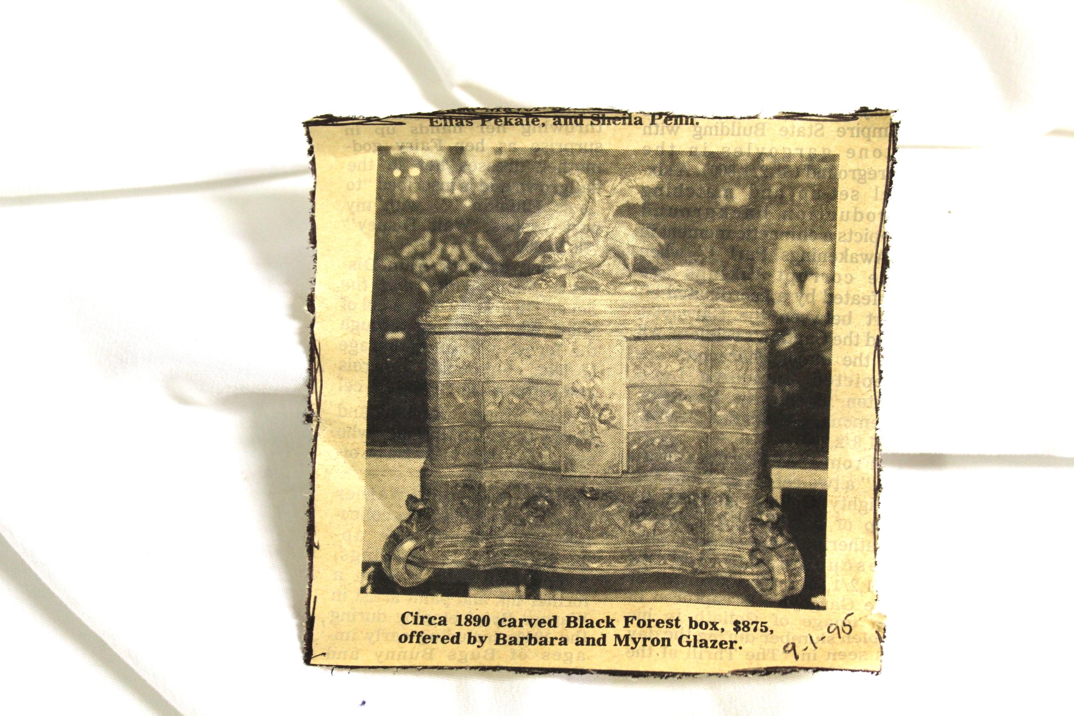 Fin du 19ème siècle ,  Boîte à bijoux Black Forrest sculptée  en vente 1