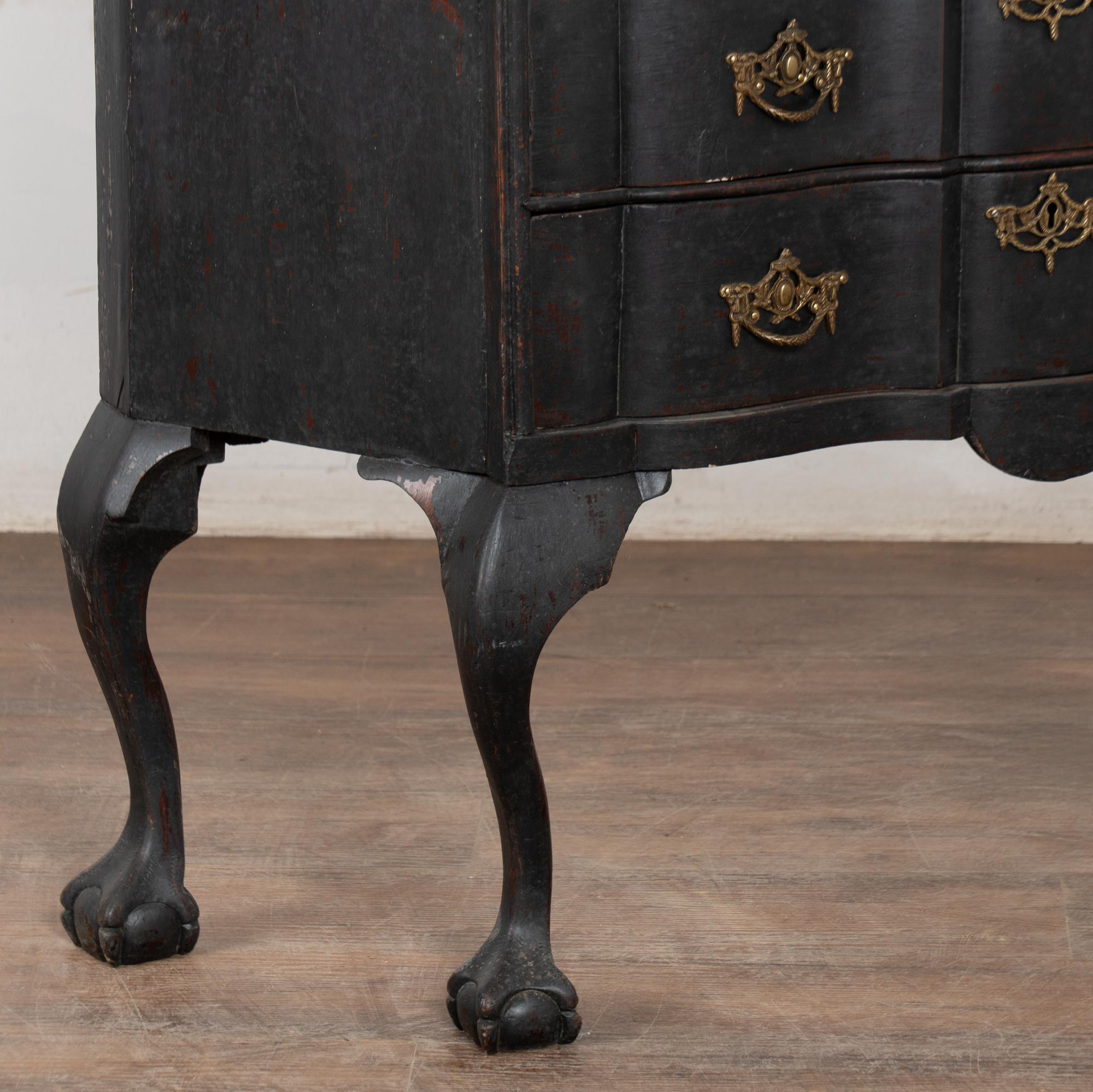 Late 19th Century Black Vitrine Display Curio Cabinet, Denmark For Sale 10