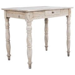 Late 19th Century Bleached Oak Table Late 19th Century Bleached Oak Table