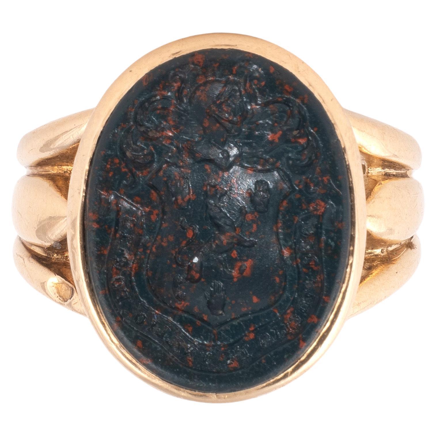 Late 19th Century Bloodstone Signet Ring