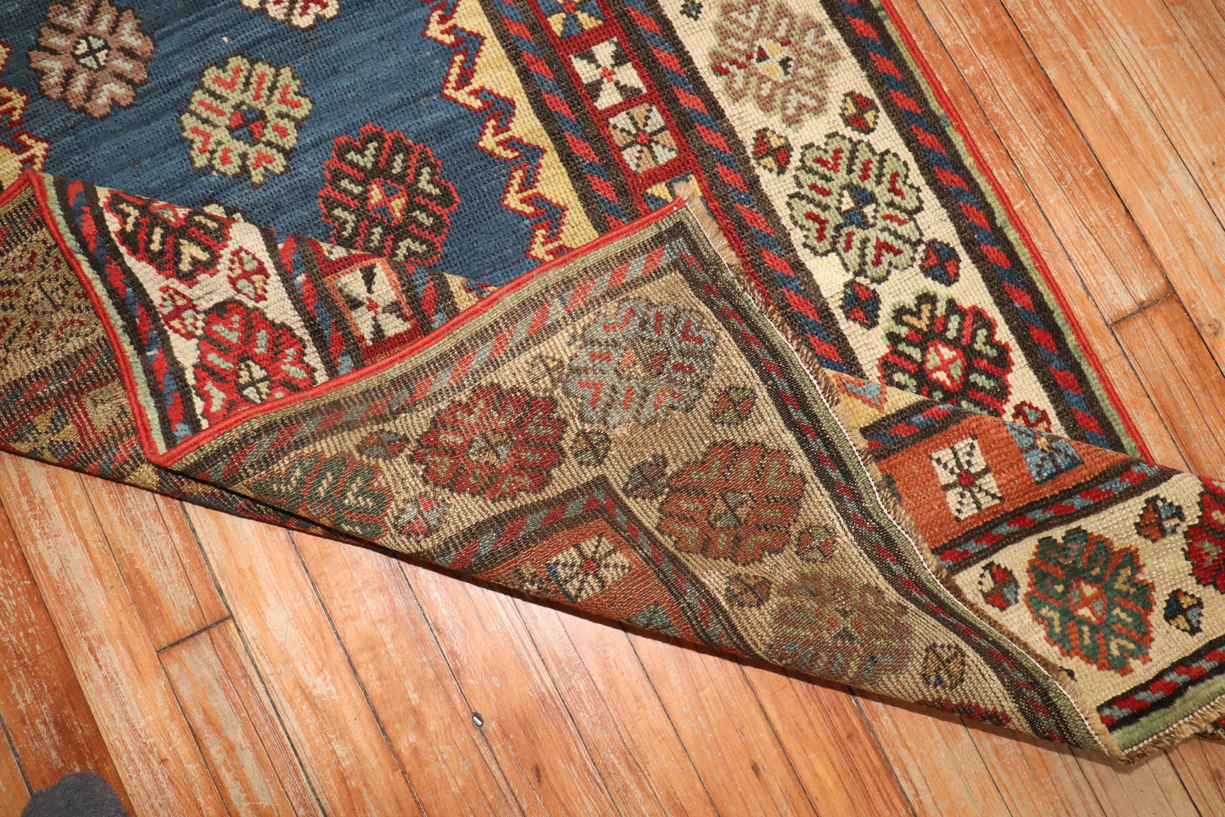 Late 19th Century Blue Antique Talish Runner For Sale 1