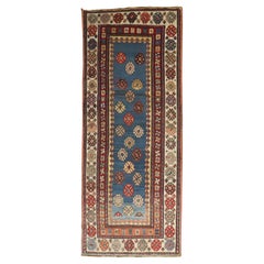 Runner Talish antico blu della fine del XIX secolo