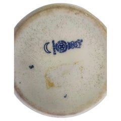 Late 19th Century Blue & White Transferware English Pitcher by Royal Doulton