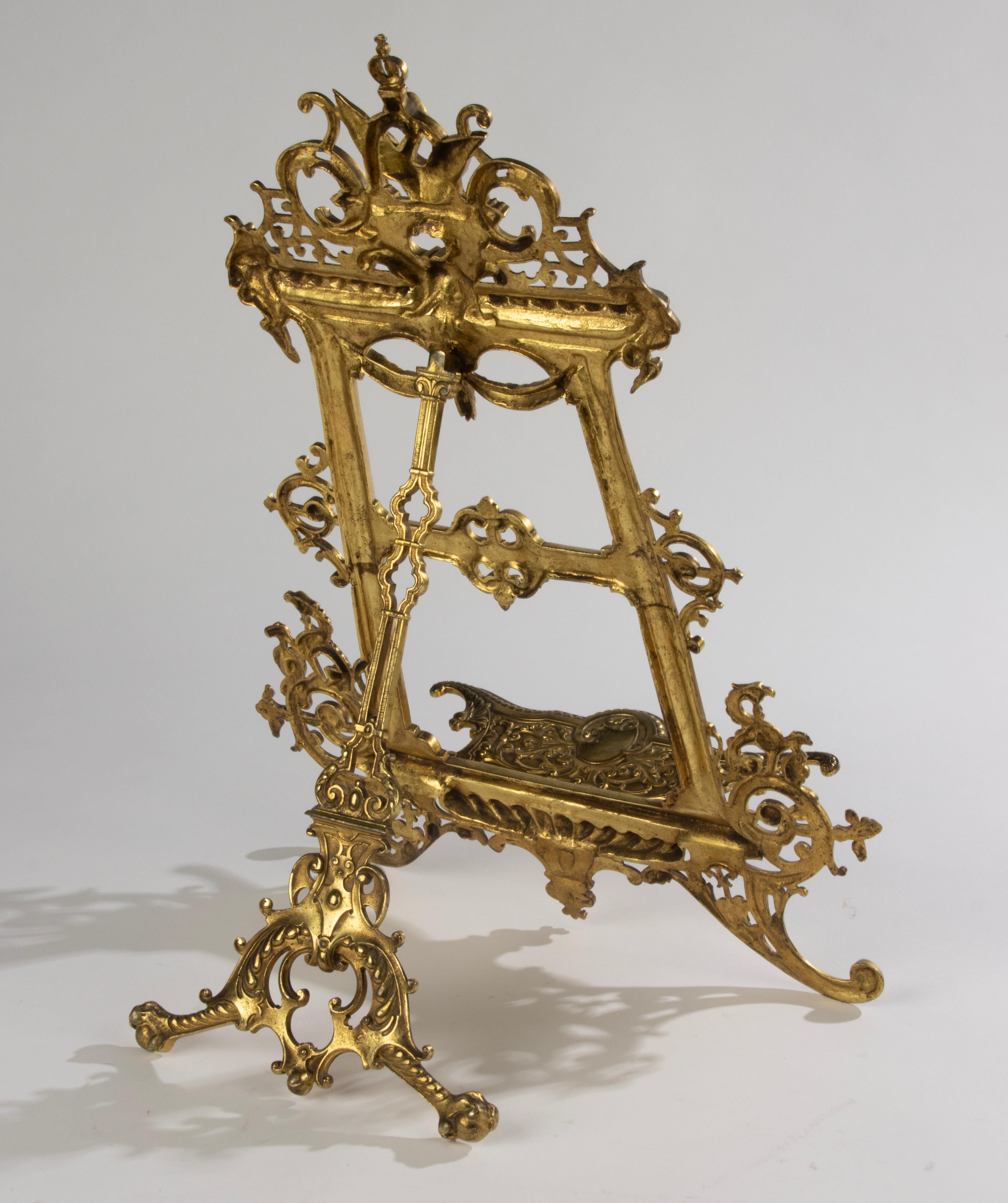 Bibliothèque de la fin du XIXe siècle - Bronze doré - Style Renaissance - Grand modèle en vente 14