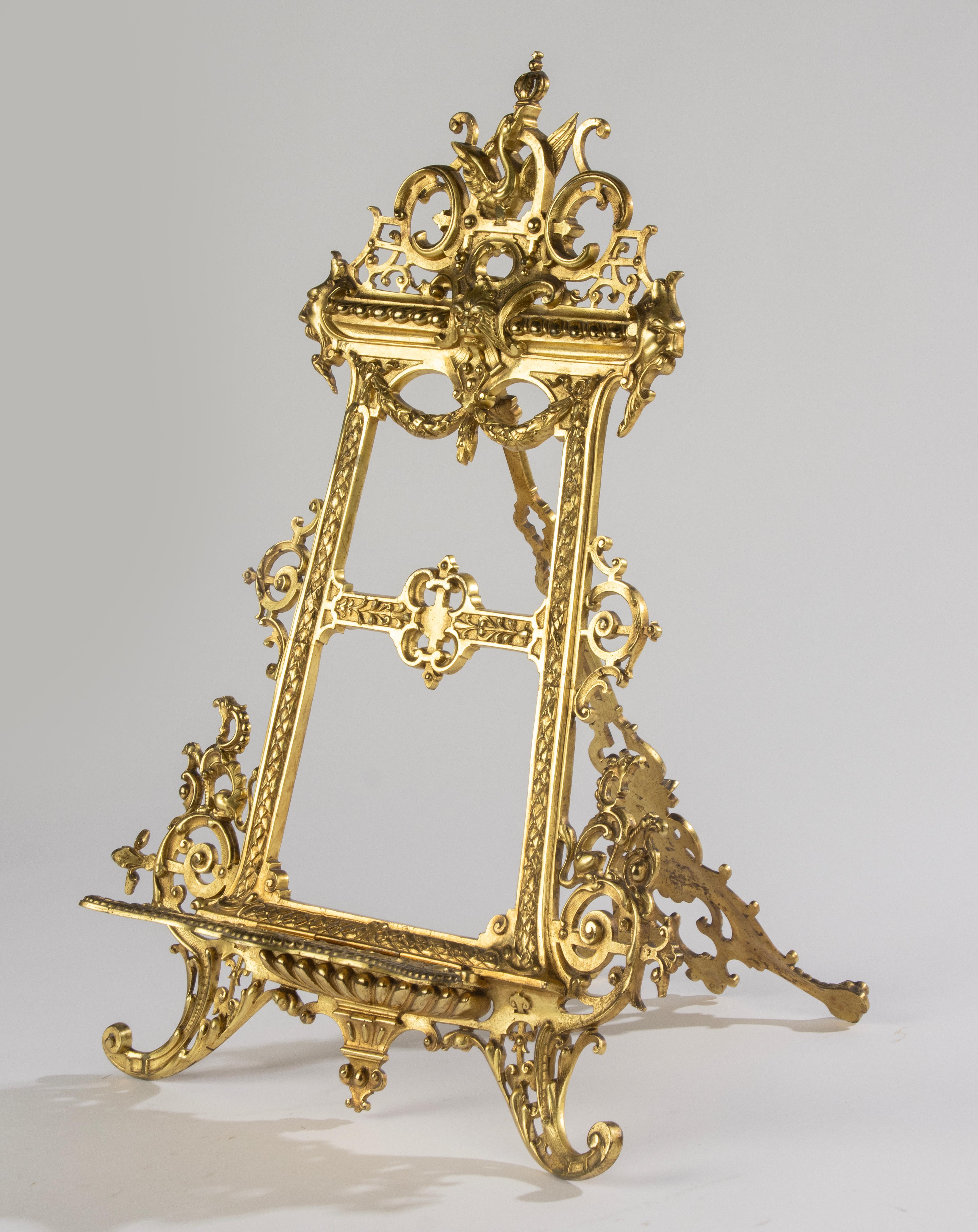 Bibliothèque de la fin du XIXe siècle - Bronze doré - Style Renaissance - Grand modèle en vente 2