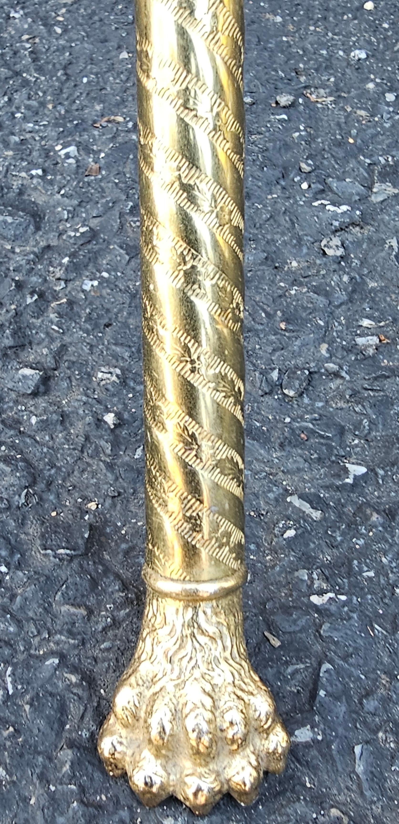 Ottone Lampada da fumo o da pianoforte in ottone e marmo della fine del XIX secolo con ripiano centrale in vendita