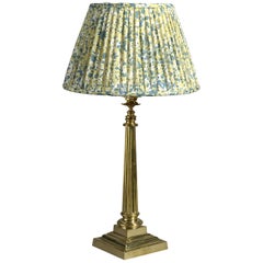 Late 19th Century Brass Column Lamp Base