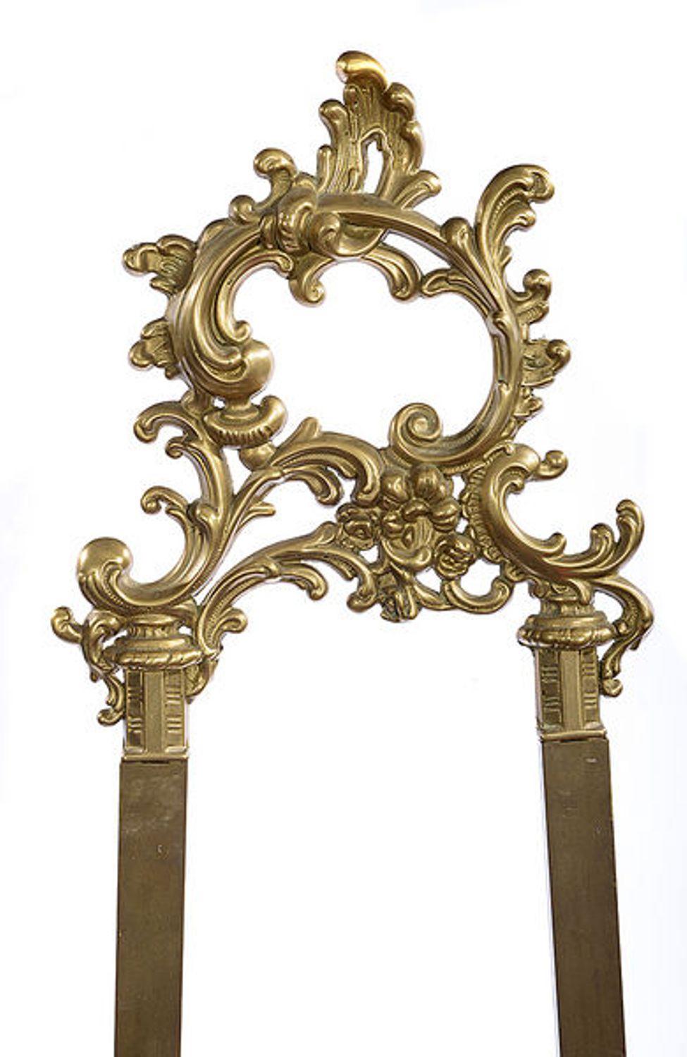 European Late 19th Century Brass Gallery Easel For Sale