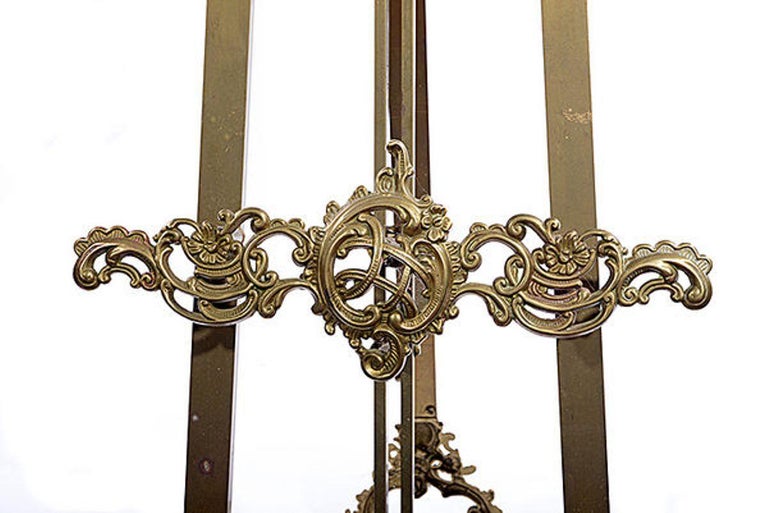 Late 19th Century Brass Gallery Easel For Sale at 1stDibs