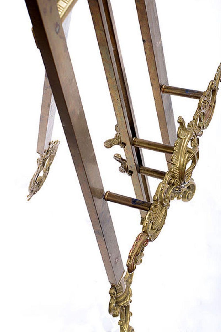 Late 19th Century Brass Gallery Easel For Sale at 1stDibs