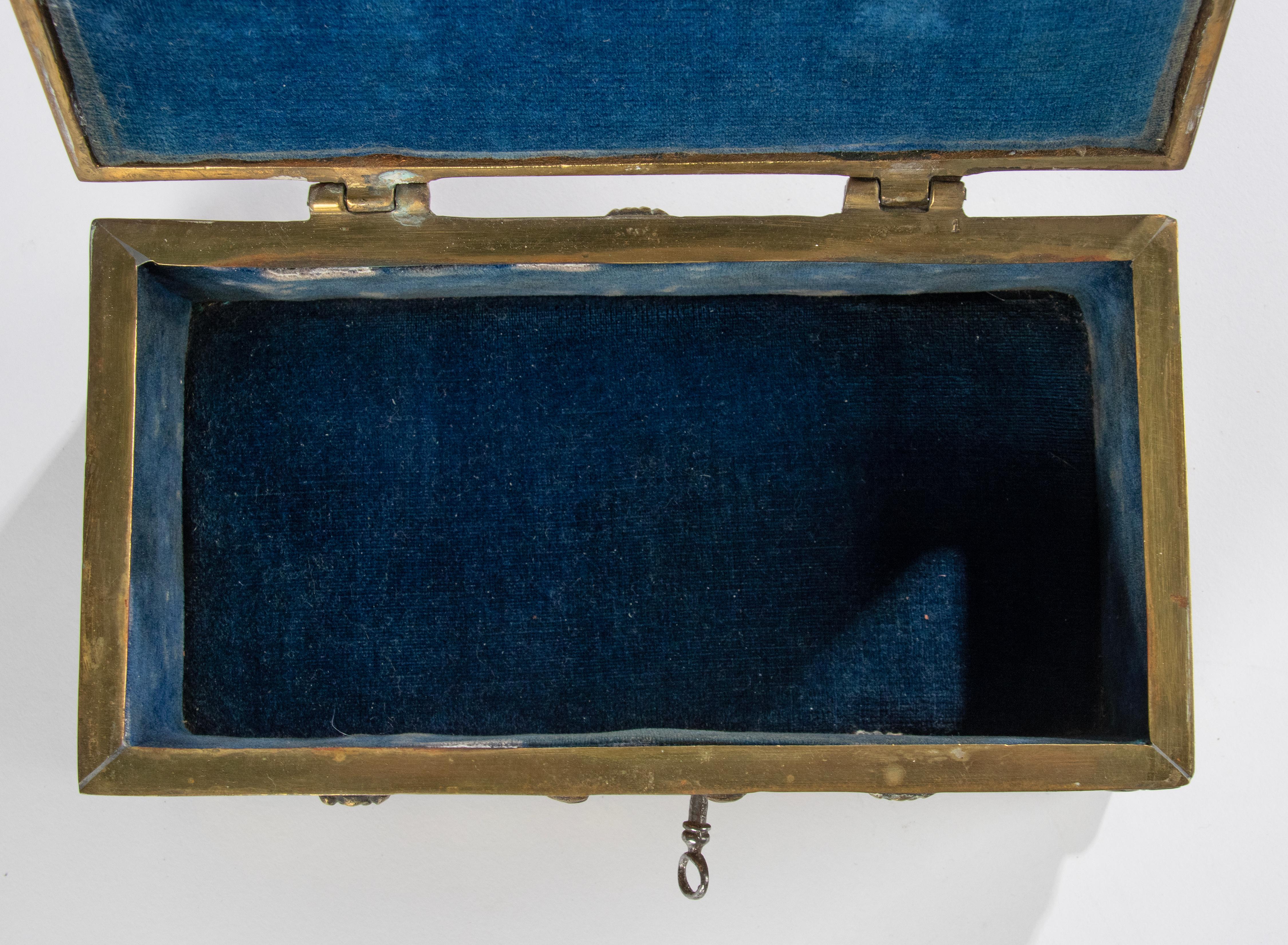 Late 19th Century Brass Gothic Style Decorative Storage Box 7