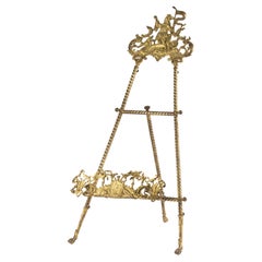 Antique Late 19th Century Brass Lectern Book Stand / Easel - St. George and Dragon