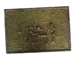 Late 19th Century Brass Tin Firewood Box