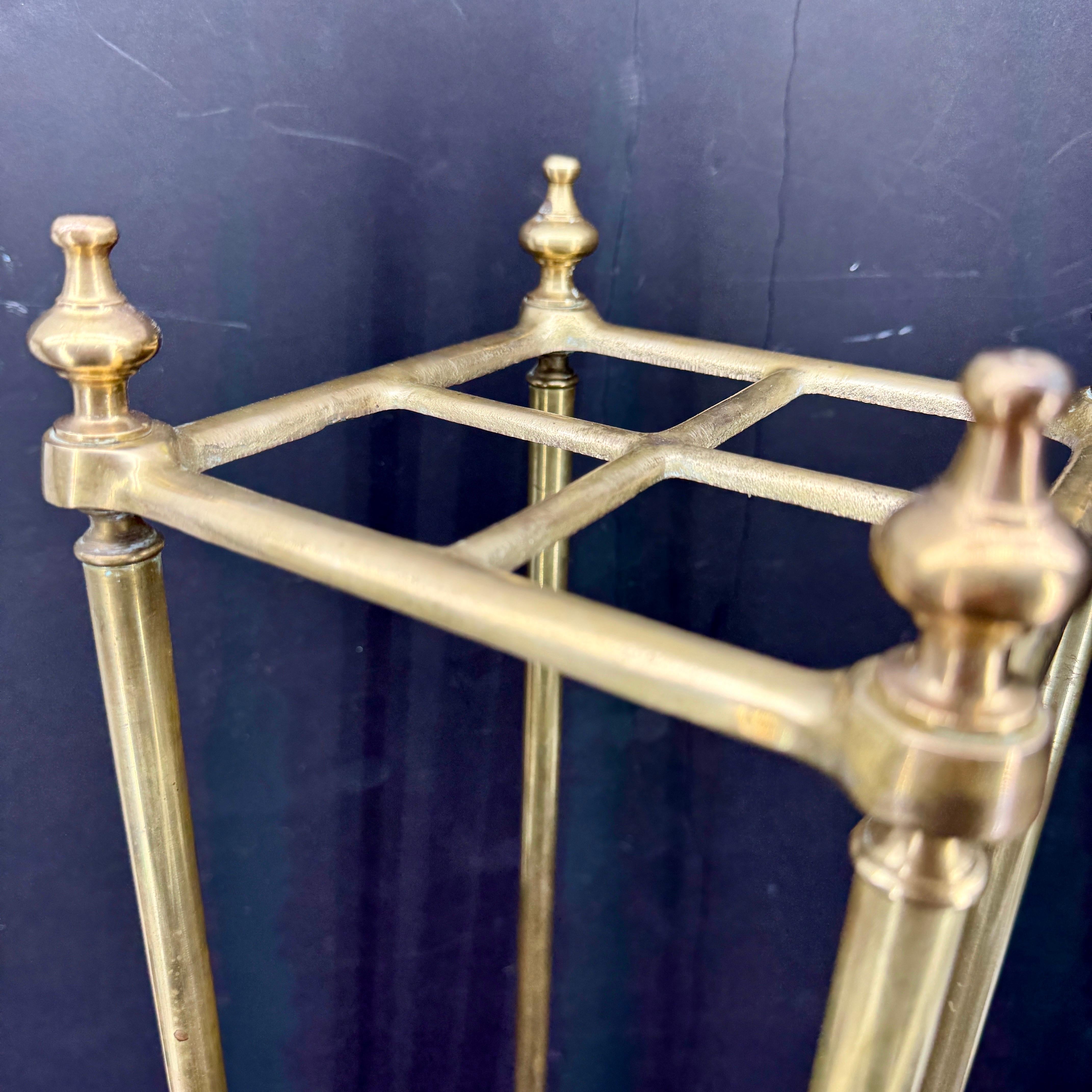 Late 19th Century Brass Umbrella Cane Stand, England 4