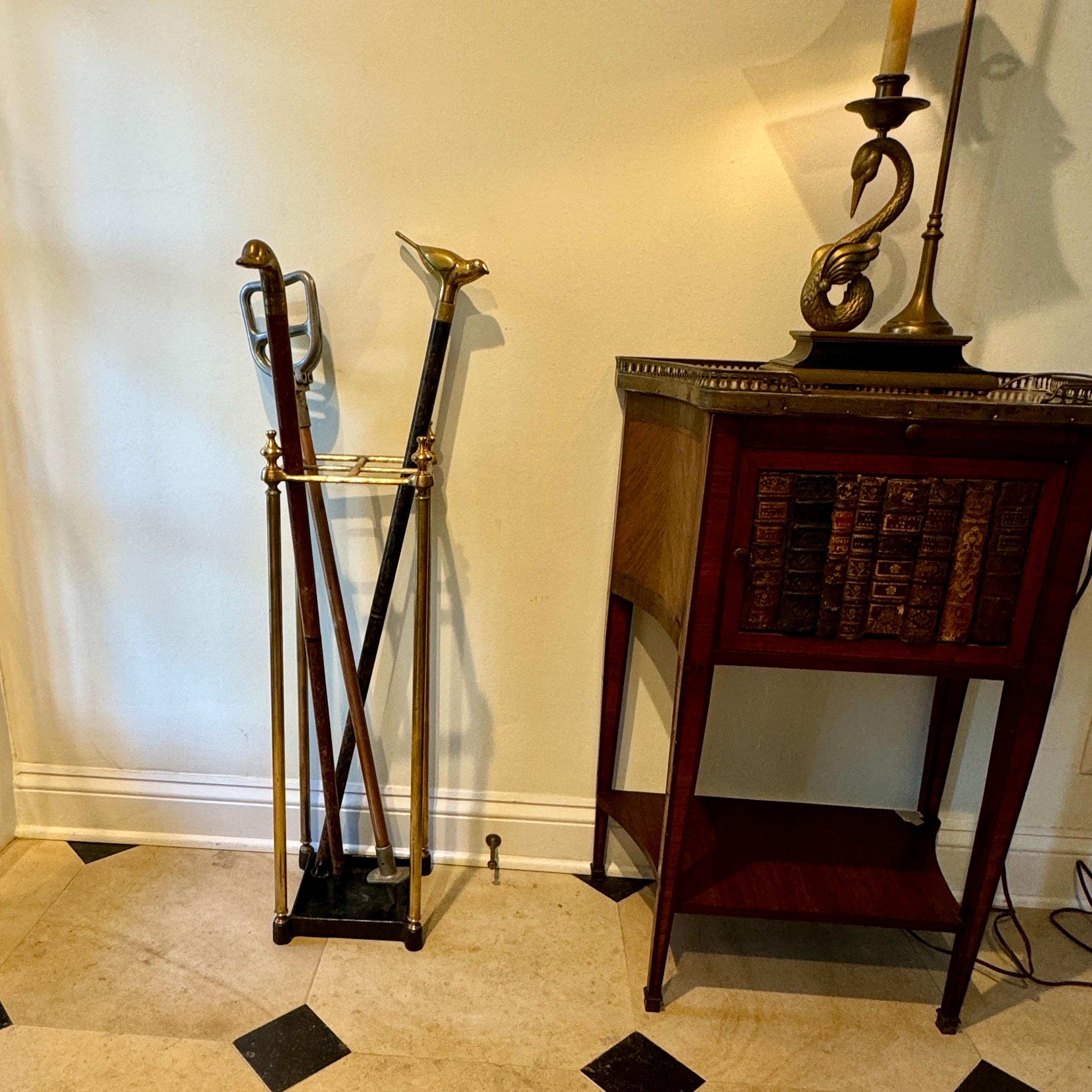 English Late 19th Century Brass Umbrella Cane Stand, England