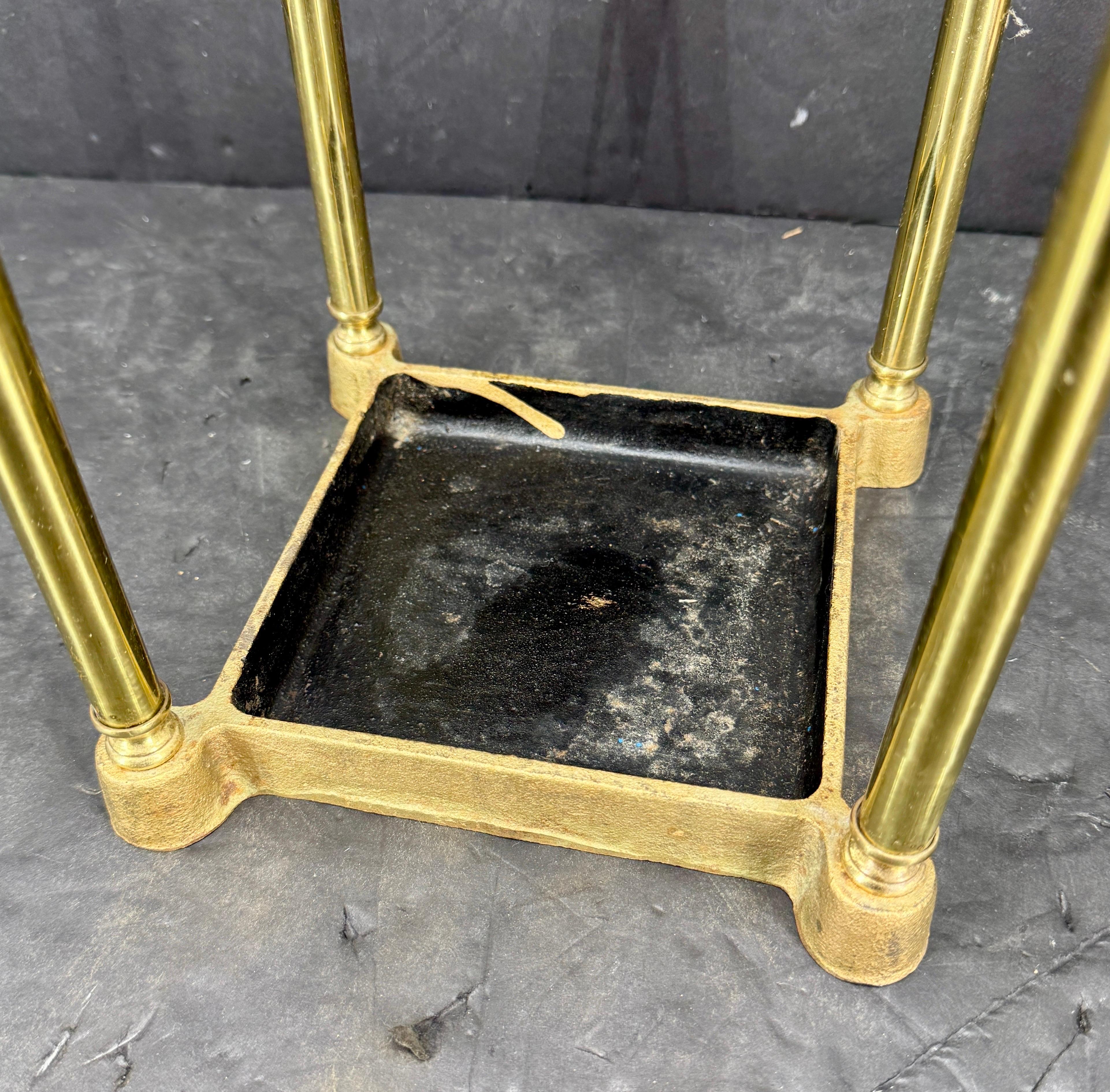 Late 19th Century Brass Umbrella Cane Stand, England In Good Condition For Sale In Haddonfield, NJ
