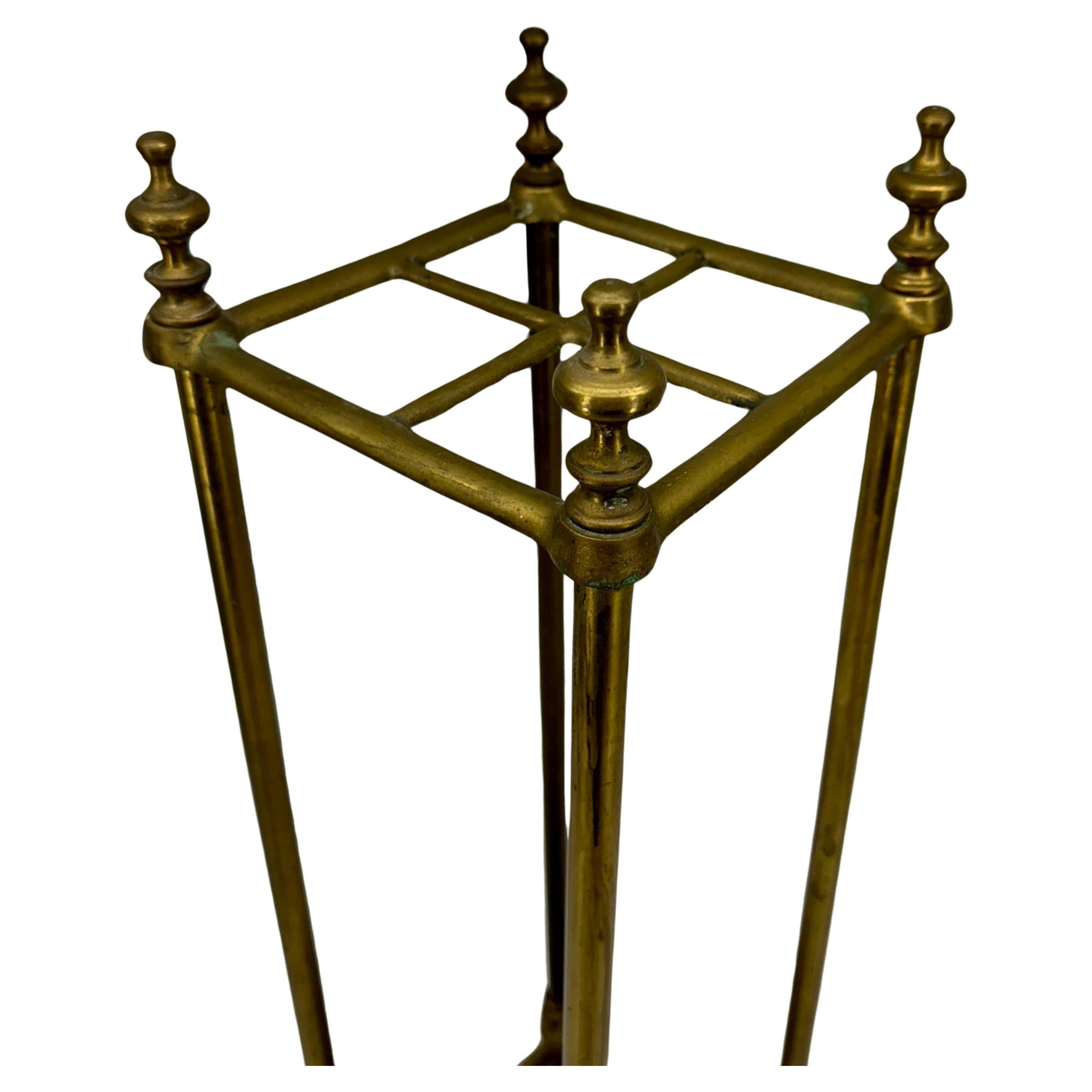 Late 19th Century Brass Umbrella Cane Stand, England In Good Condition In Haddonfield, NJ
