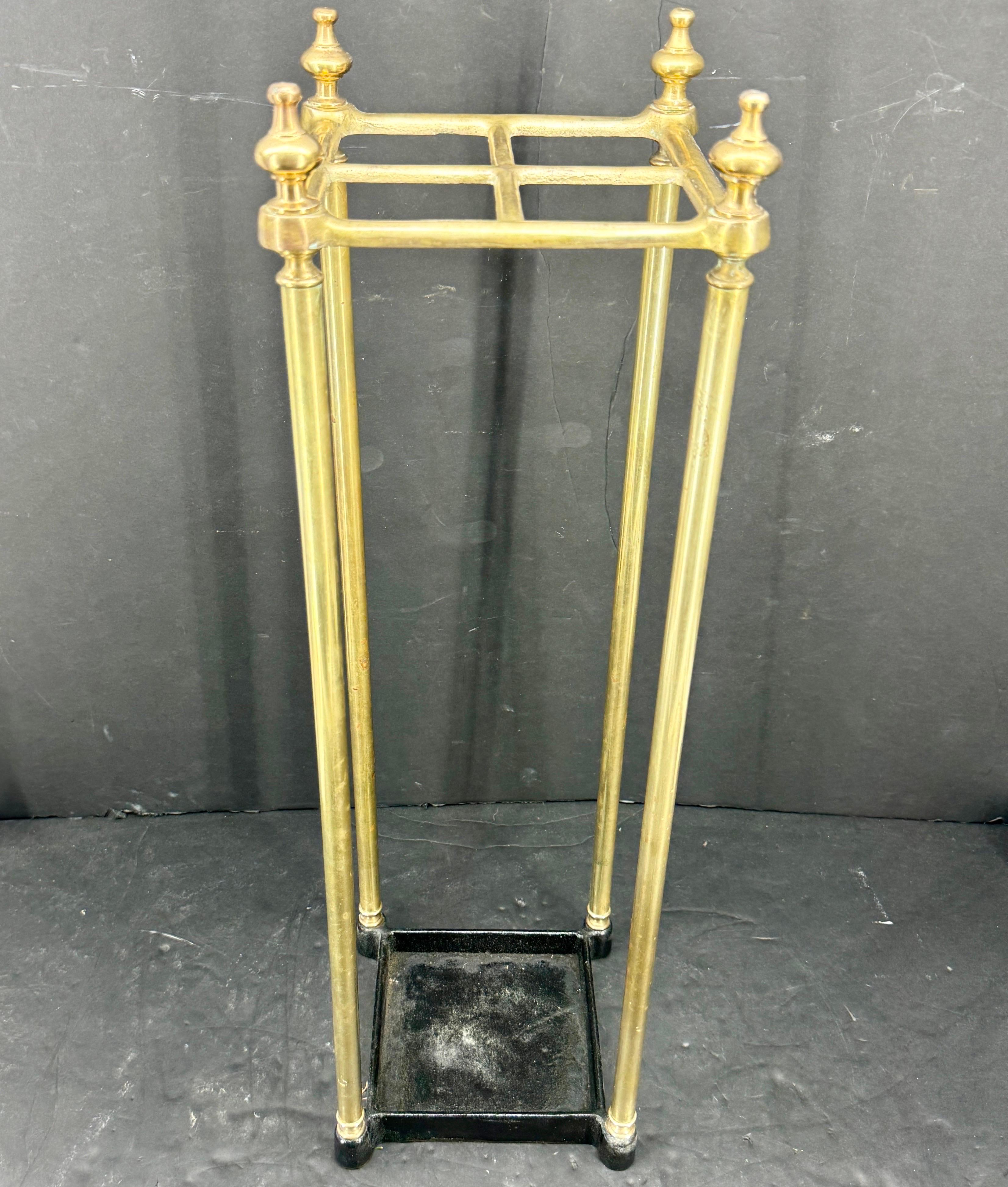 Late 19th Century Brass Umbrella Cane Stand, England 2