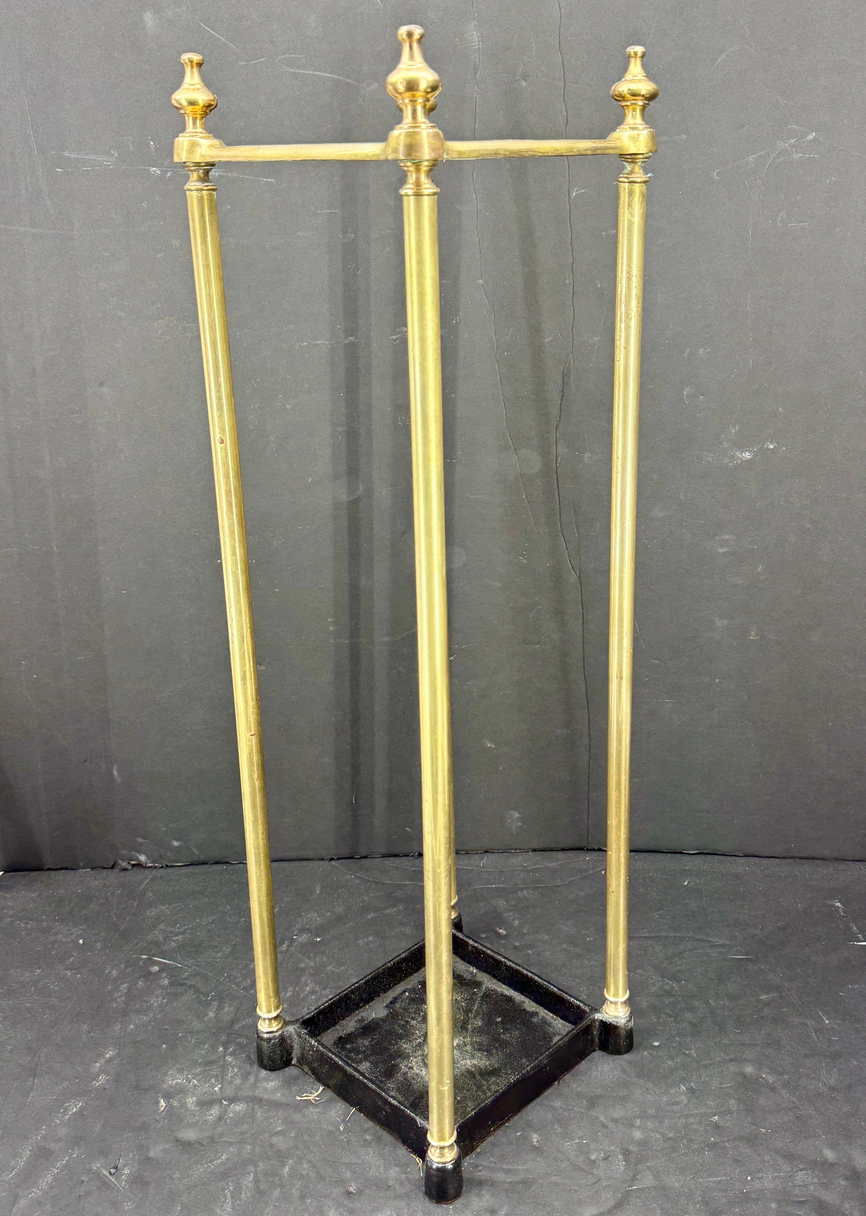 Late 19th Century Brass Umbrella Cane Stand, England 3