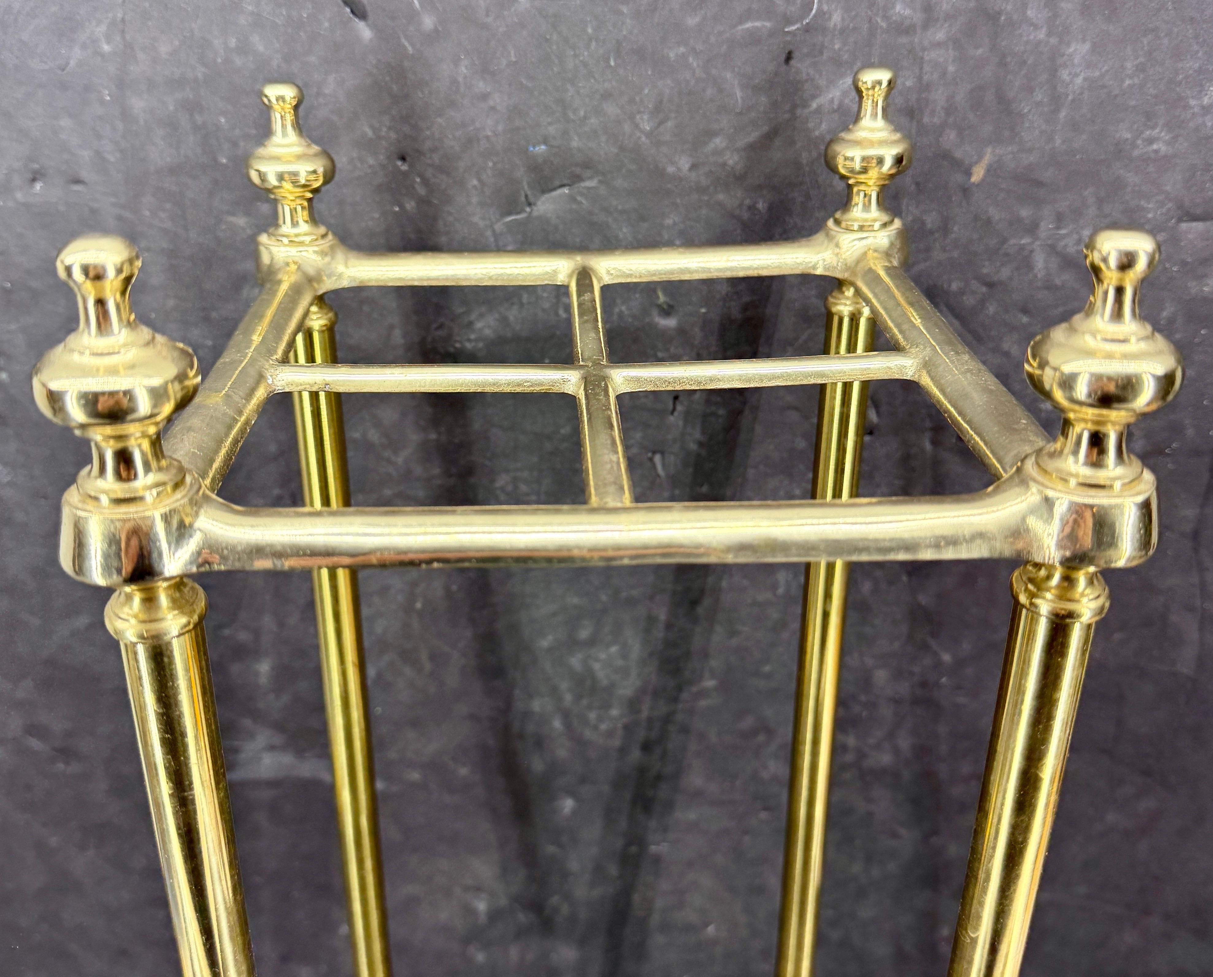 Late 19th Century Brass Umbrella Cane Stand, England For Sale 3