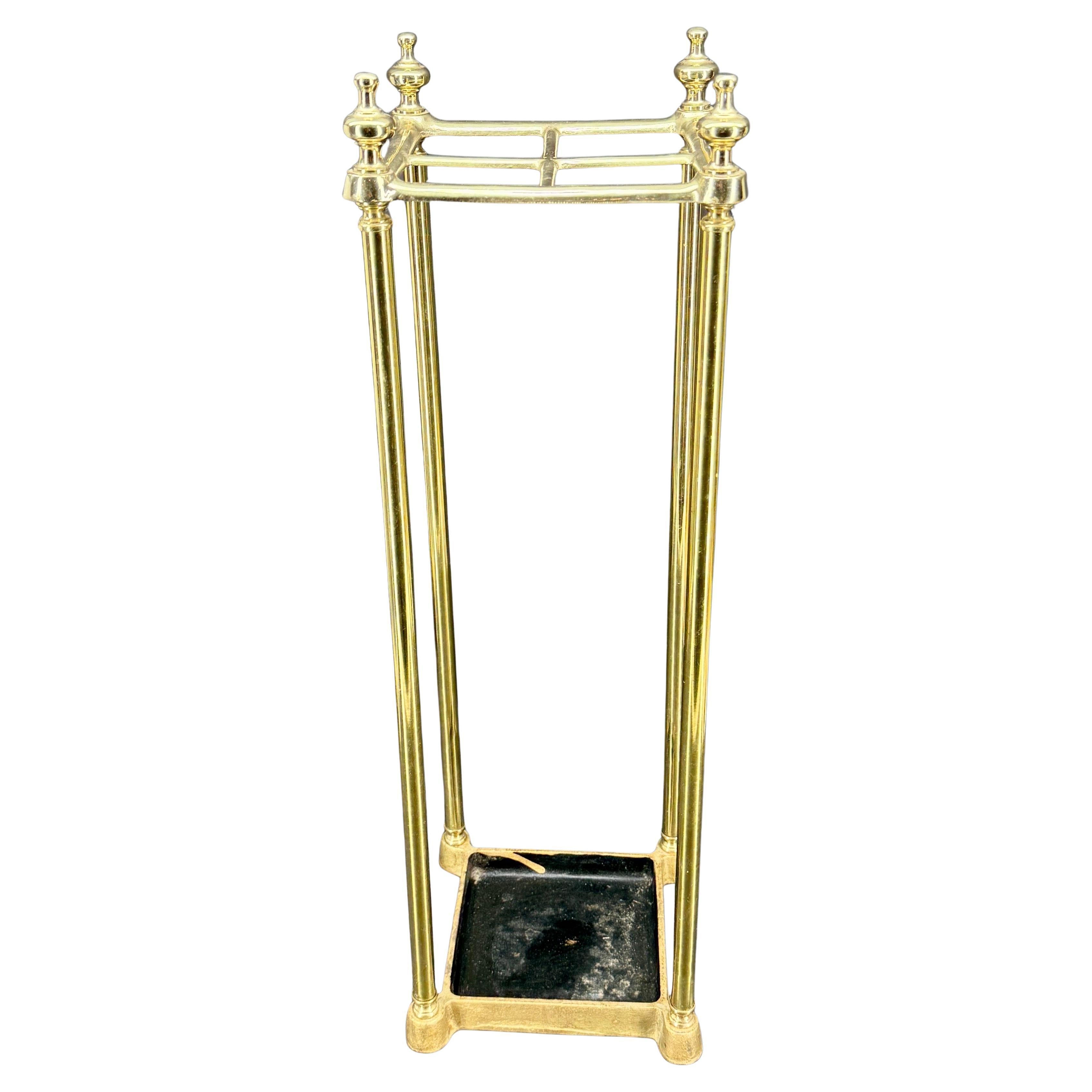 Late 19th Century Brass Umbrella Cane Stand, England