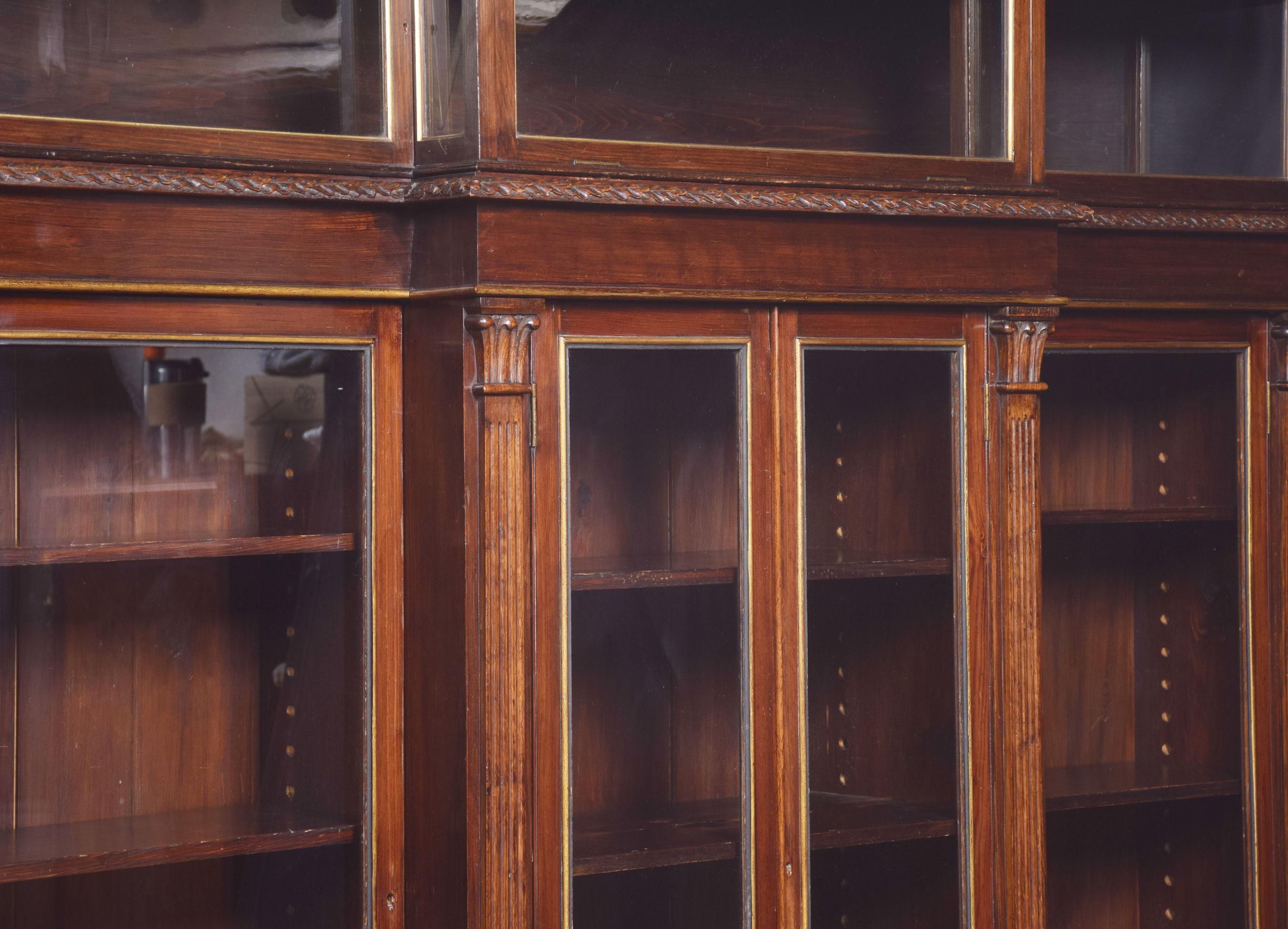 Late 19th Century Breakfront Display Bookcase 5