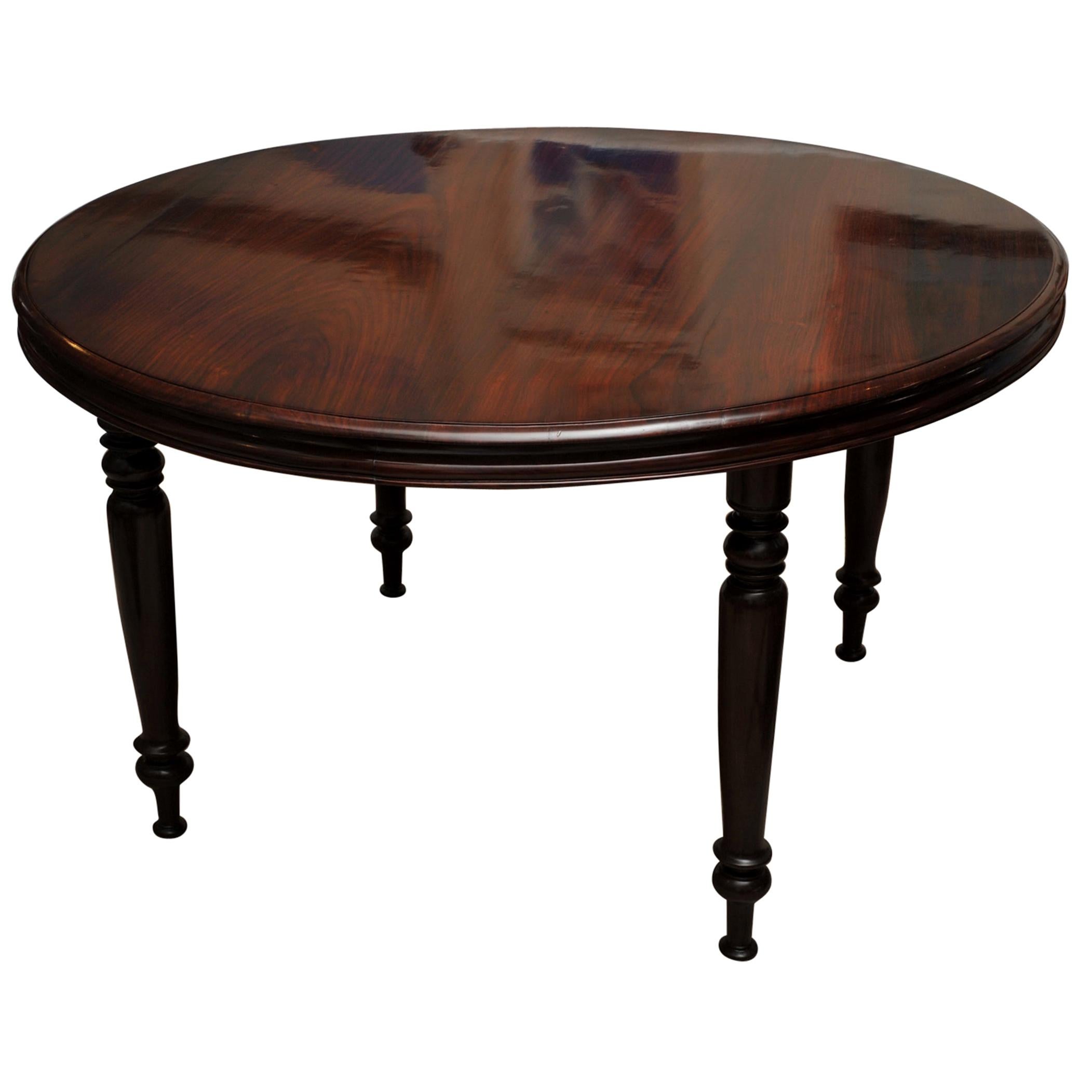 Late 19th Century British Campaign Round Dining Table