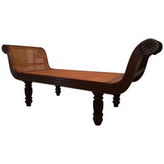 Late 19th Century British Colonial Caned Settee