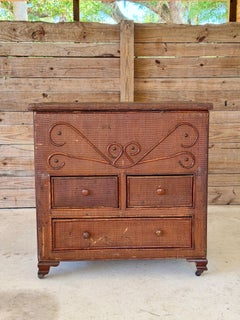 Late 19th Century British Colonial Style Safari Wicker Rattan Storage Chest