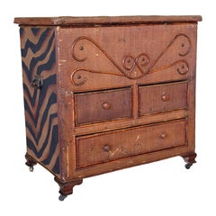 Late 19th Century British Colonial Style Safari Wicker Rattan Storage Chest