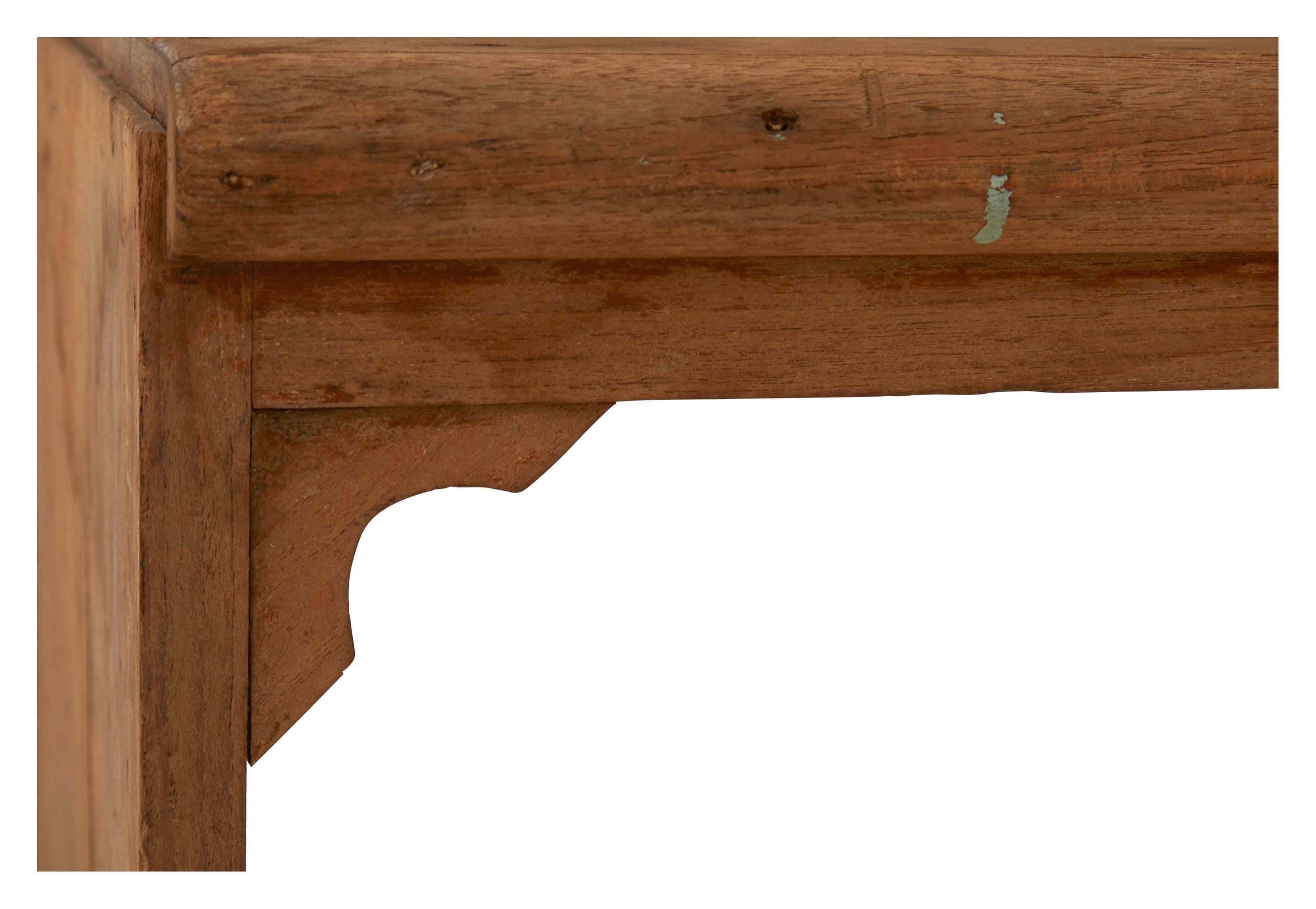Wood Late 19th Century British Colonial Train Double Bench