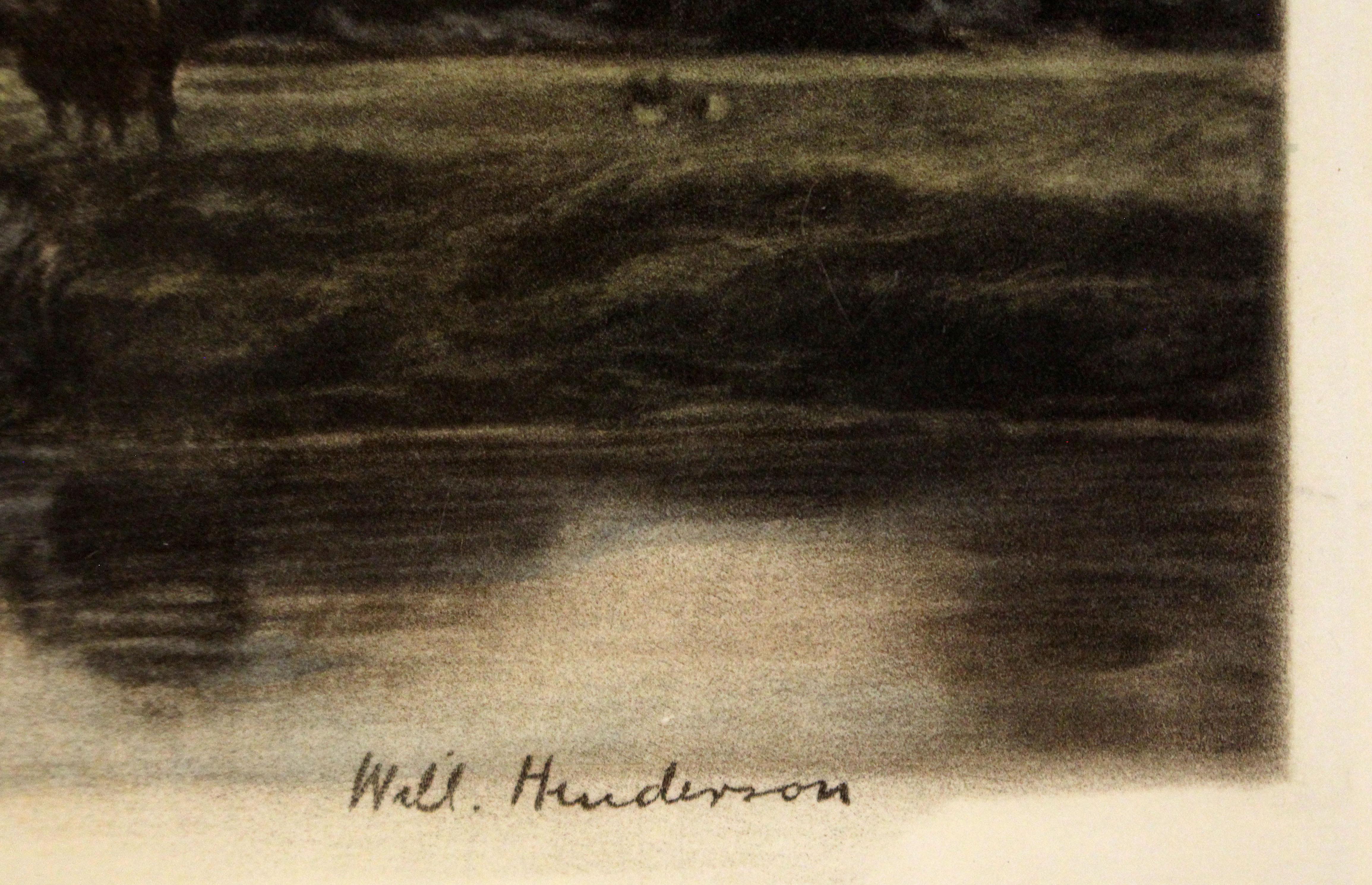 Britische Mezzotinto des späten 19. Jahrhunderts „Gathering Hay“ von Will Henderson (Rustikal) im Angebot